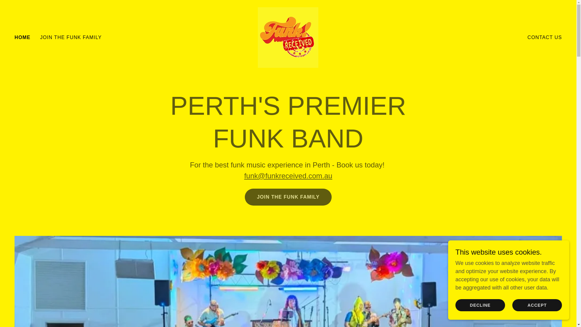 website screenshot of https://funkreceived.com.au/