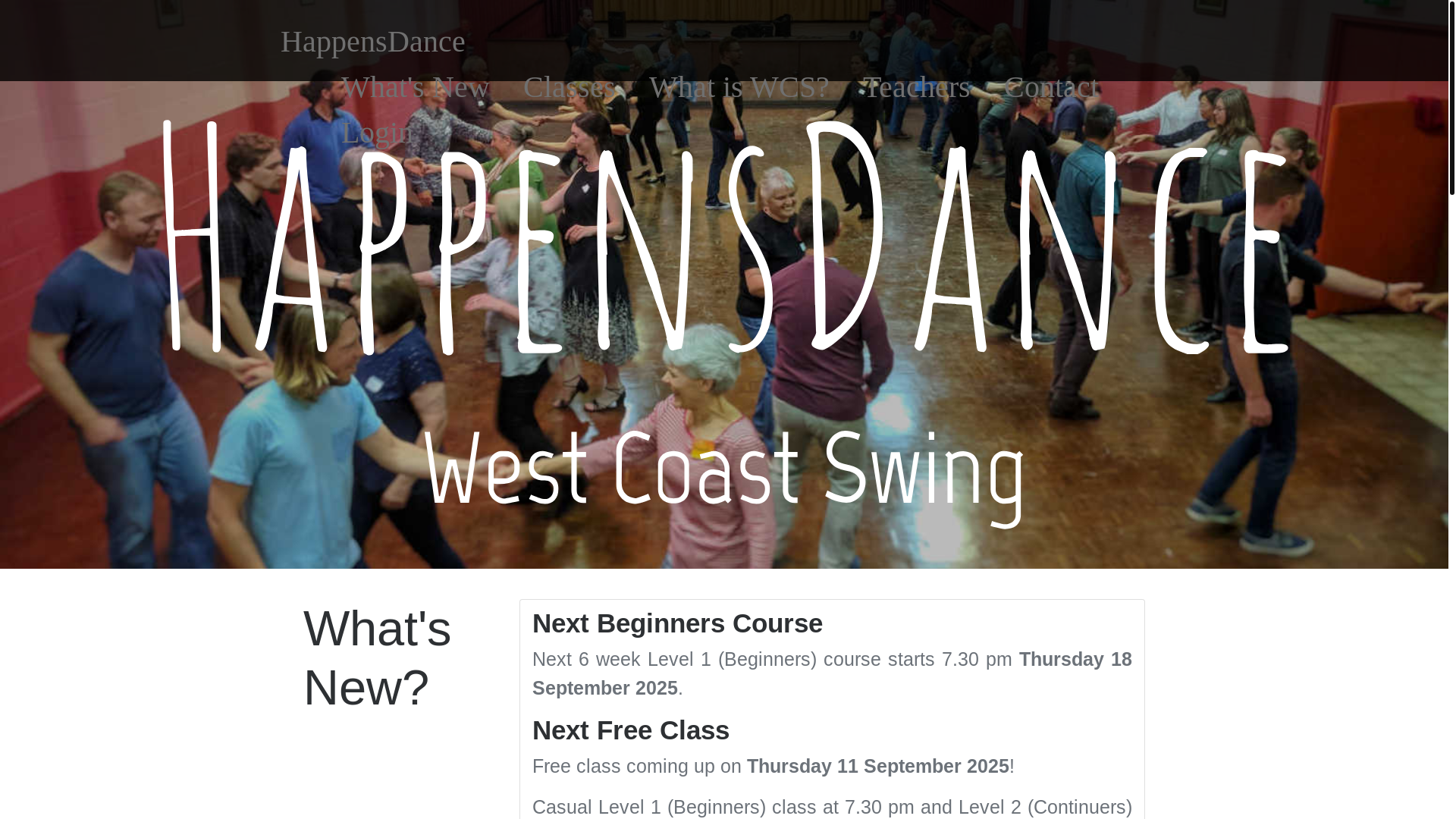 website screenshot of https://happensdance.online/