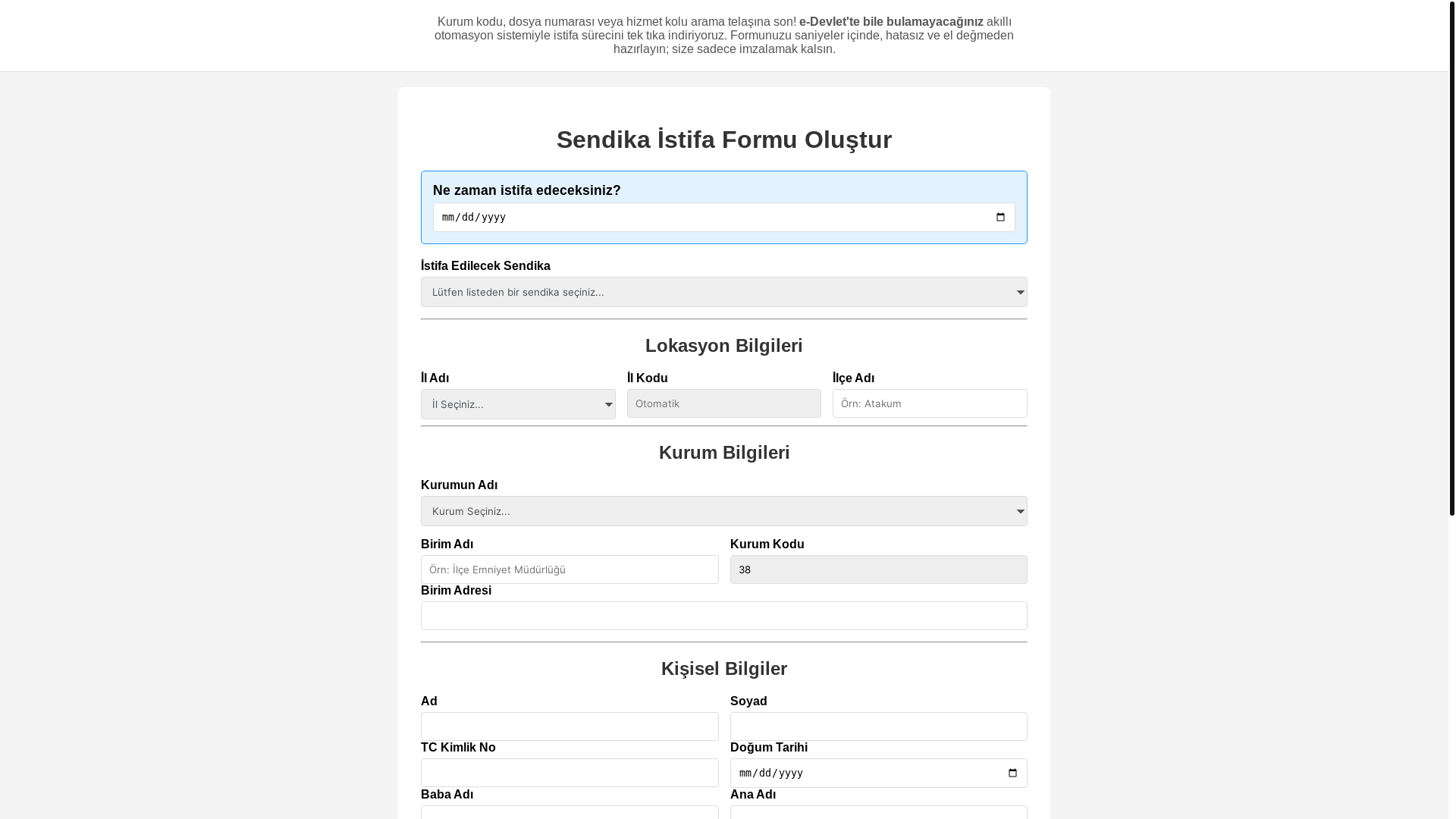 website screenshot of https://sendikaistifa.com/