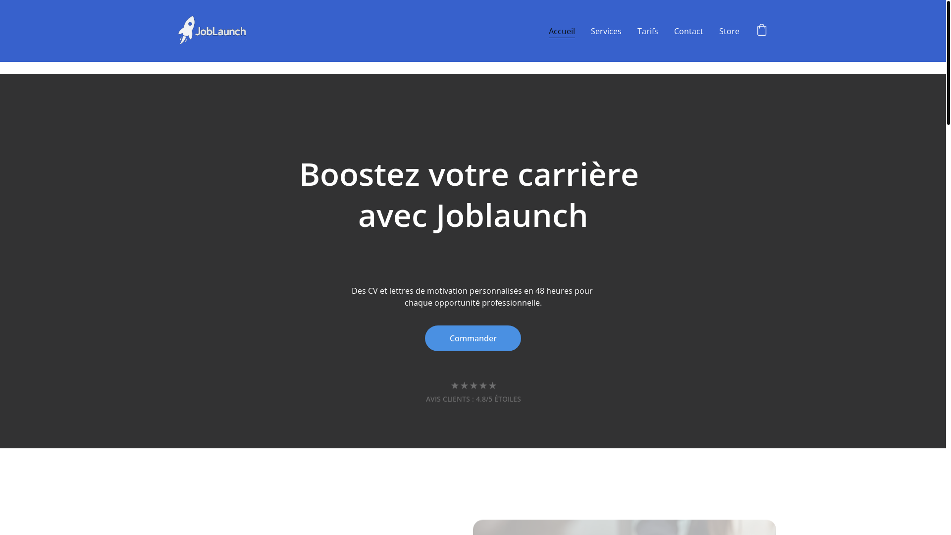 website screenshot of https://joblaunch.fr/