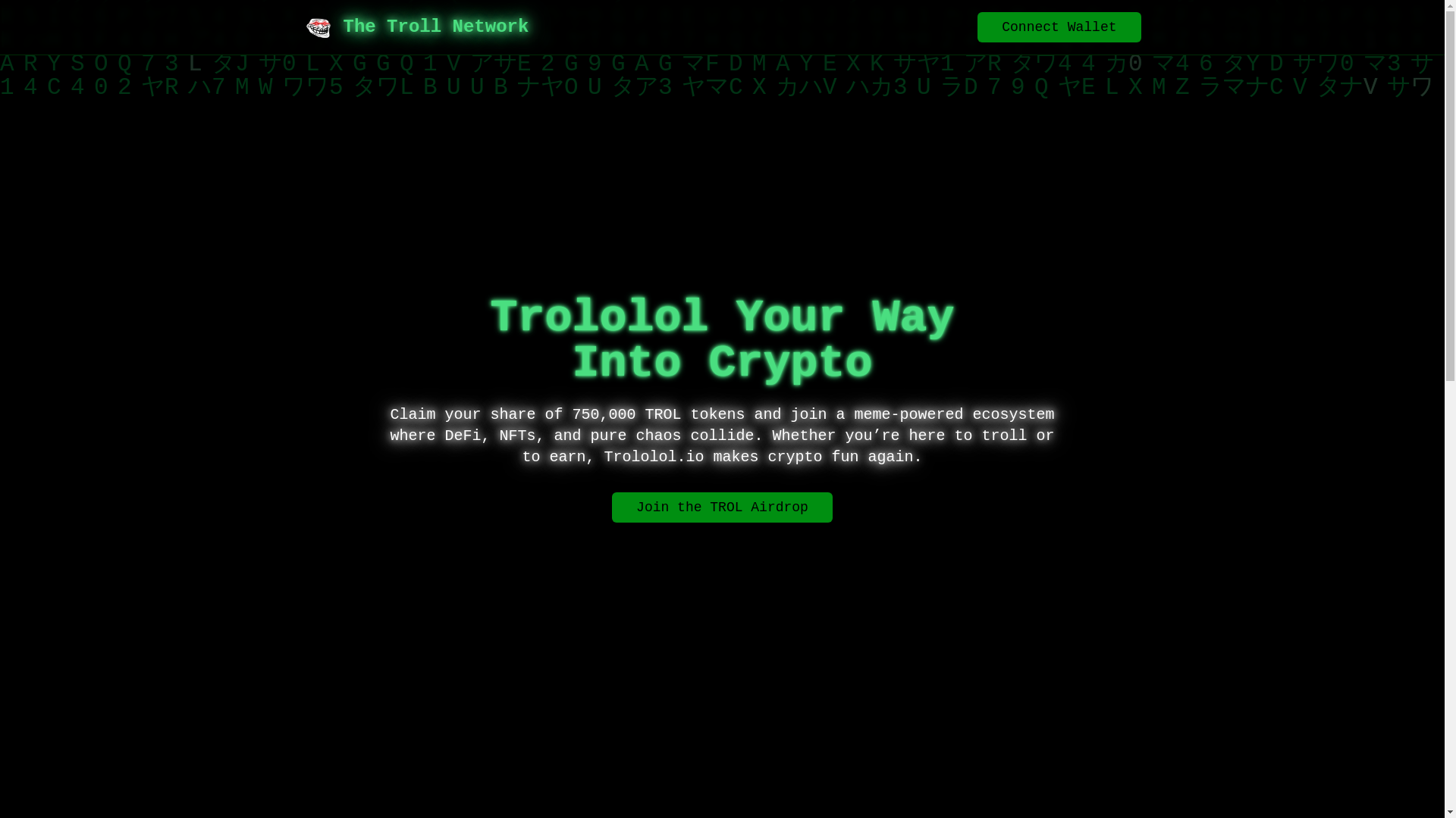 website screenshot of https://claims-trololol.io/