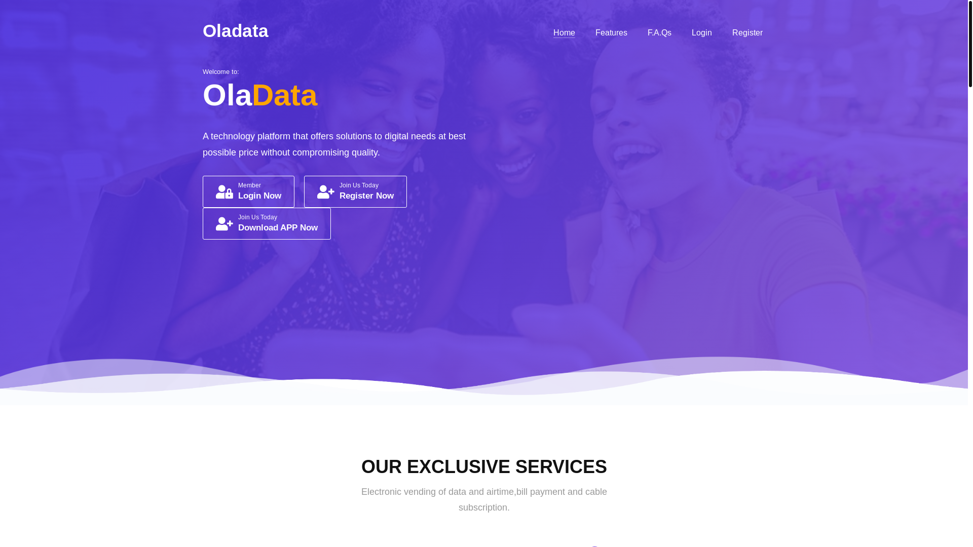 website screenshot of https://bestchoicedata.com.ng/