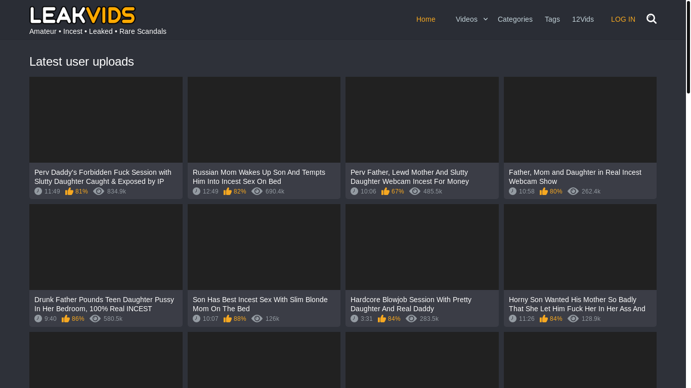 website screenshot of https://www.leakvids.com/