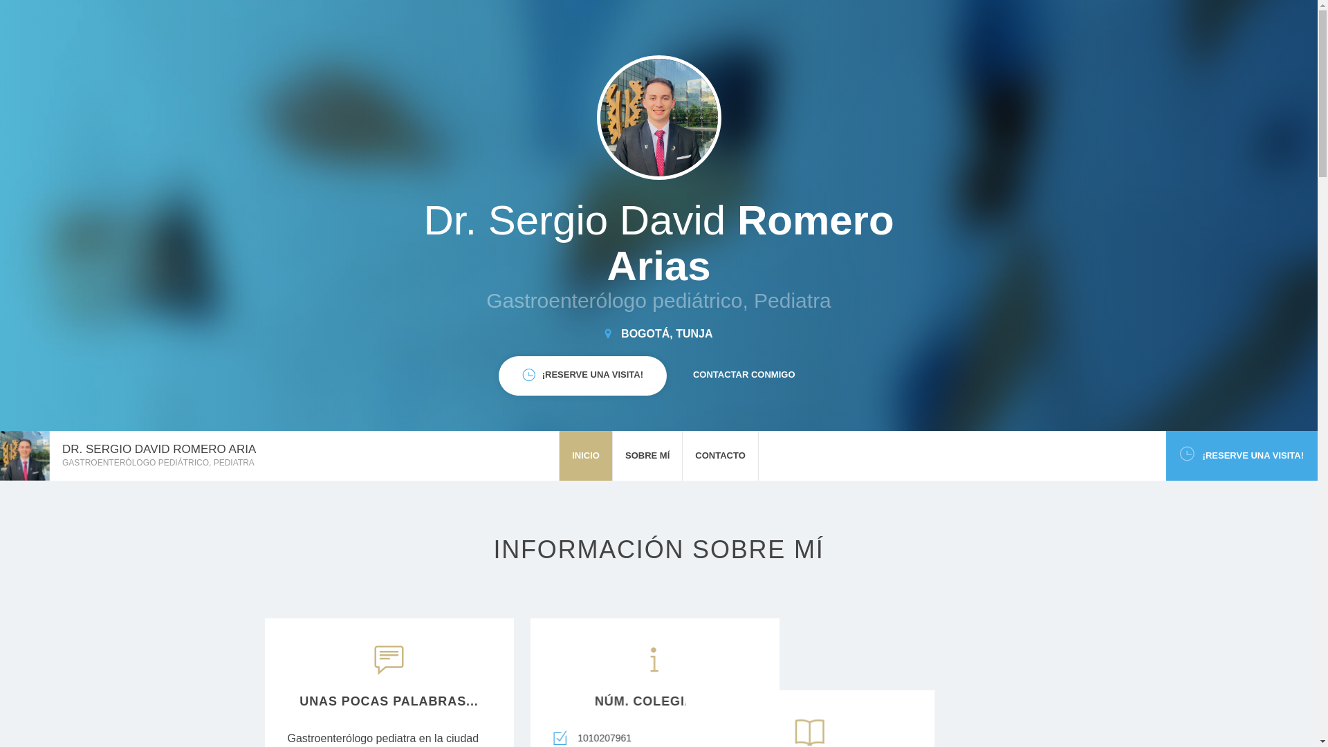 website screenshot of https://drsergioromerogastro4kids.com/