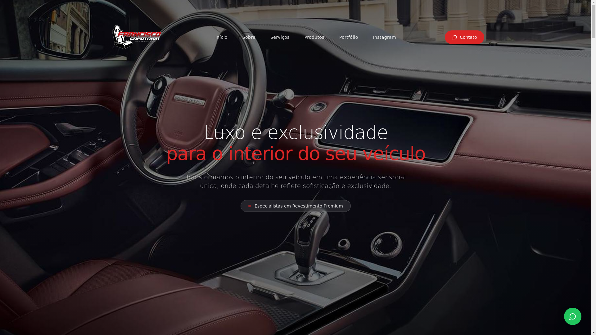 website screenshot of https://franciscocapotaria.com.br/
