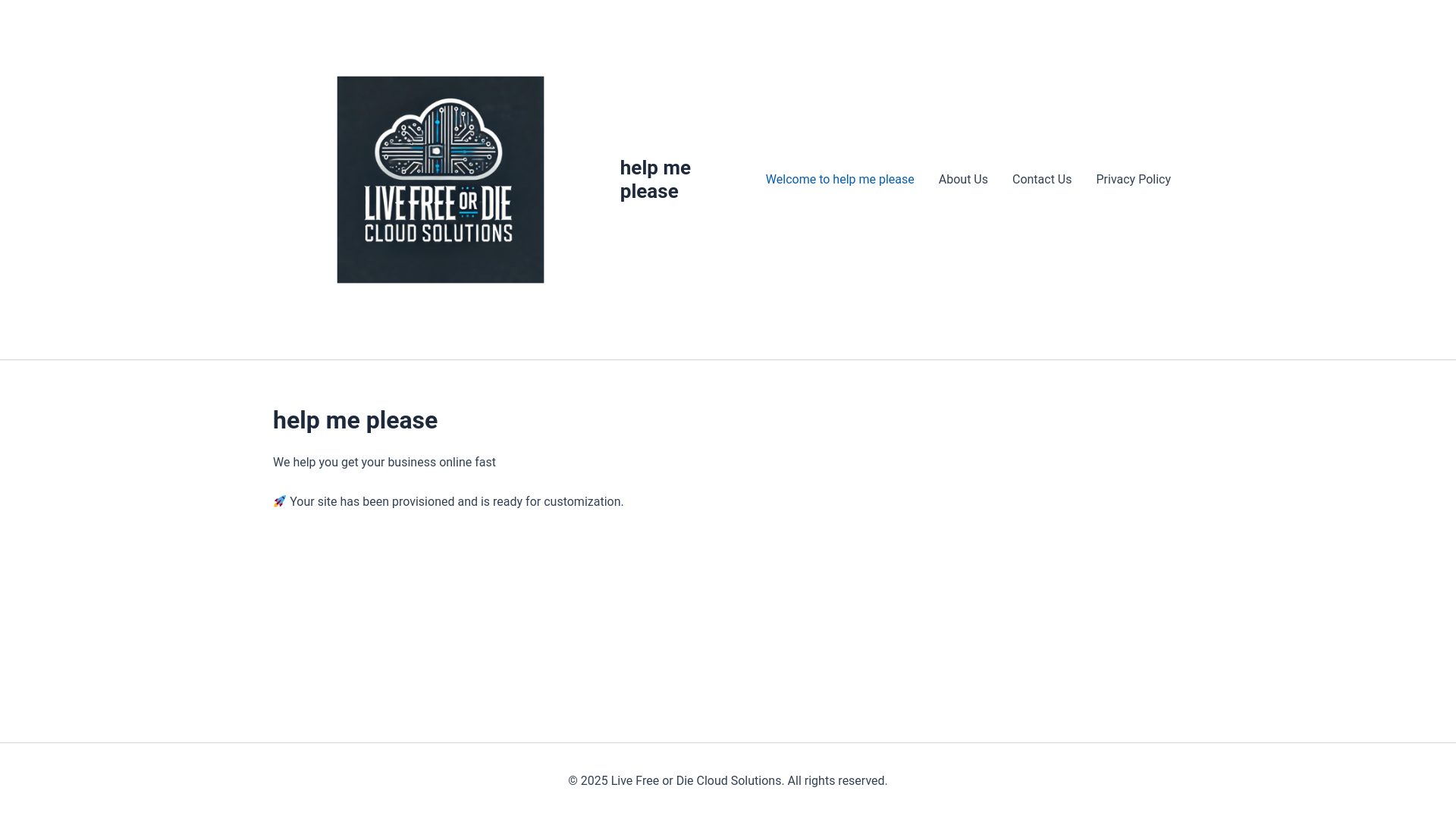 website screenshot of https://helpmeplease12344.xyz/