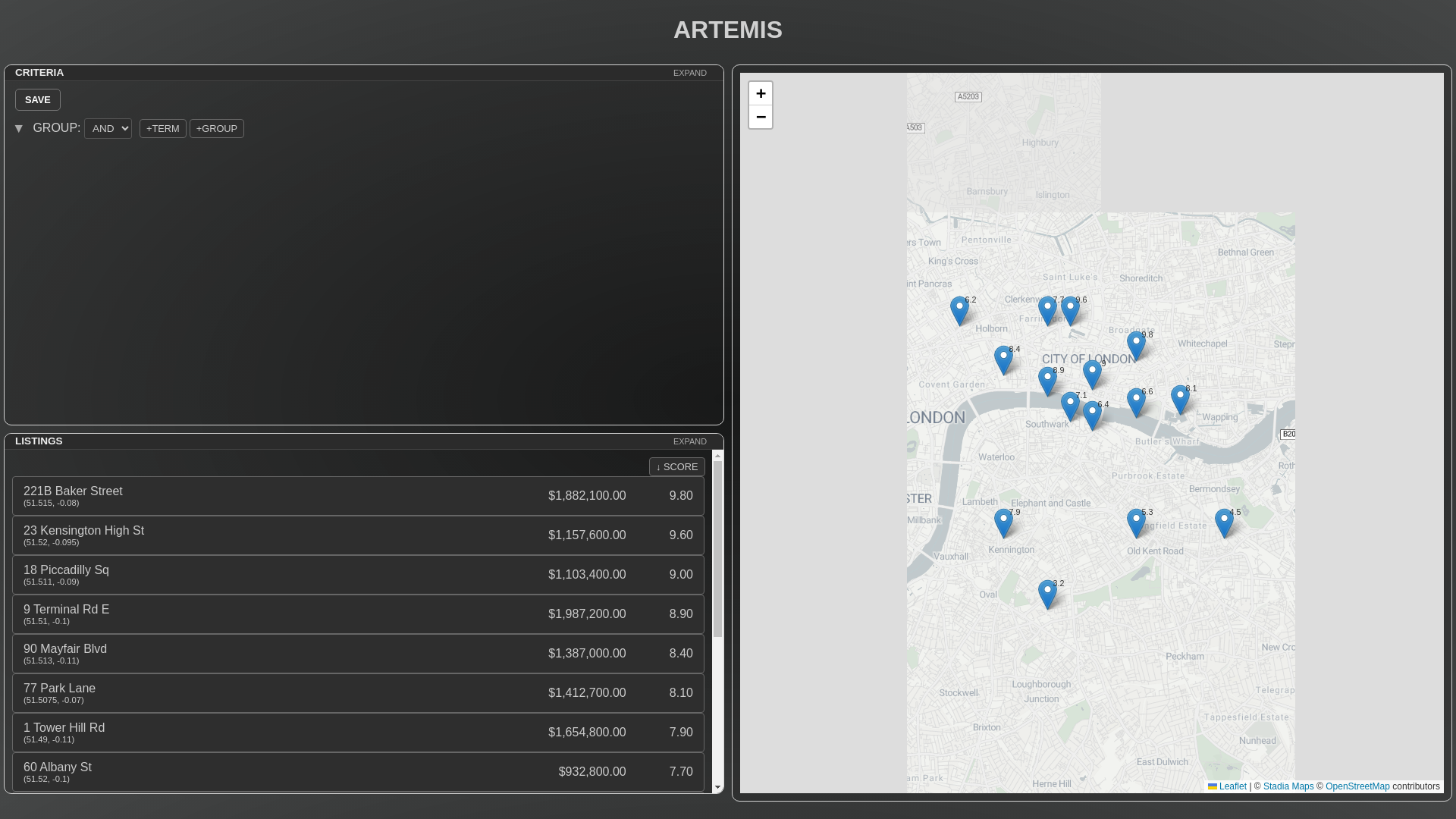 website screenshot of https://artemis-c465e8.netlify.app/