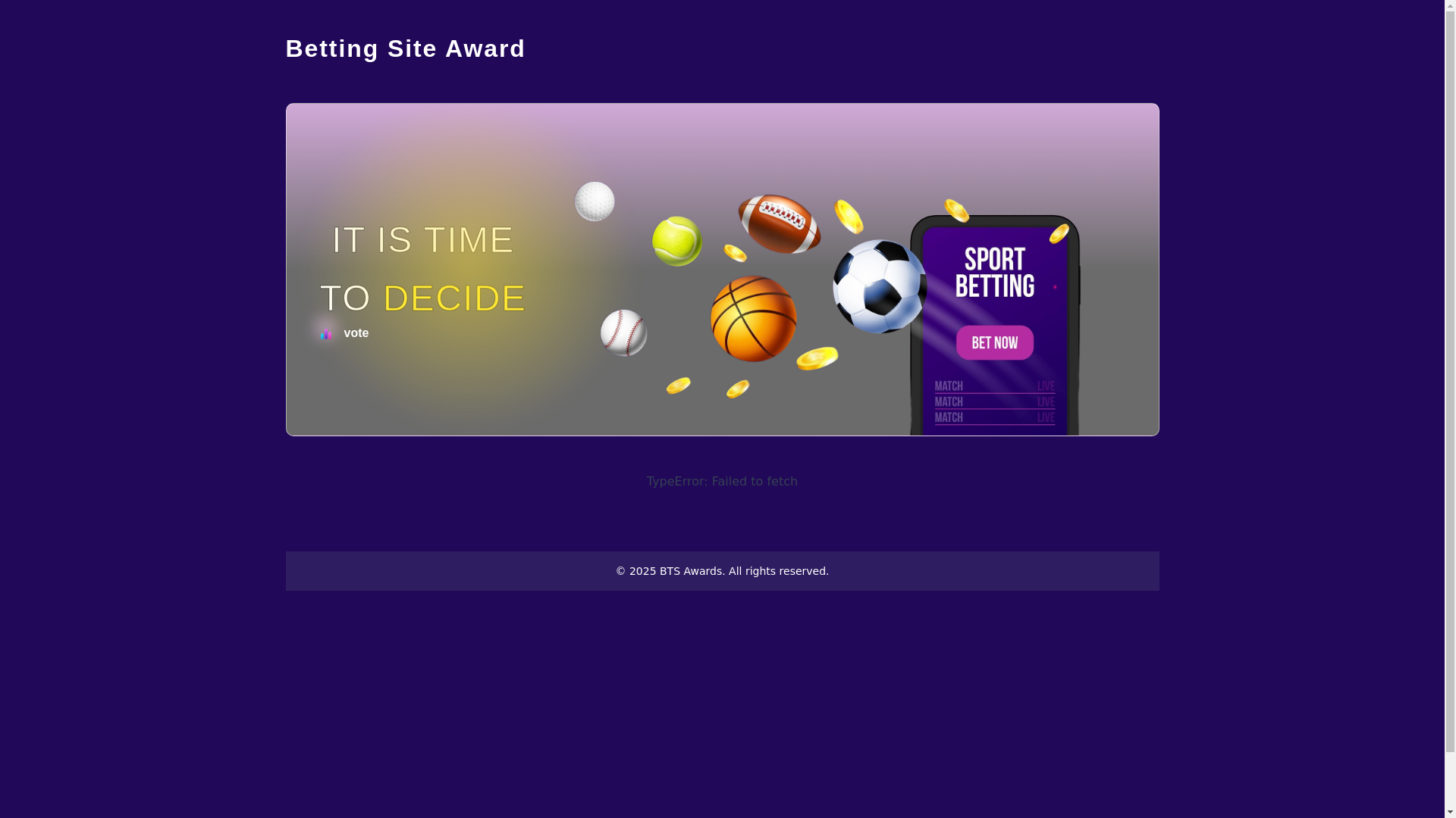 website screenshot of https://bettingsitesawards.com/