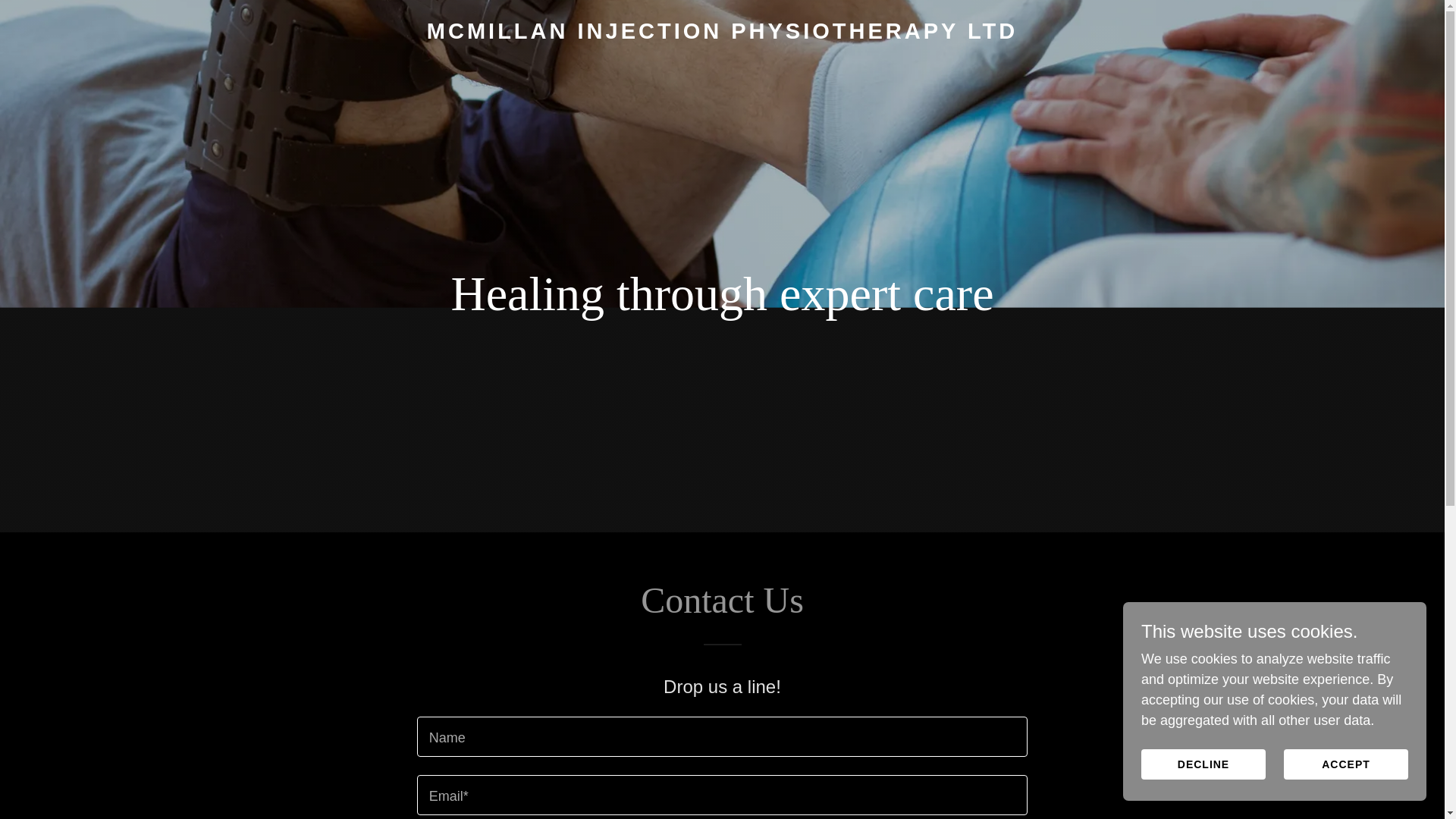 website screenshot of https://mcmillaninjectionphysiotherapy.co.uk/