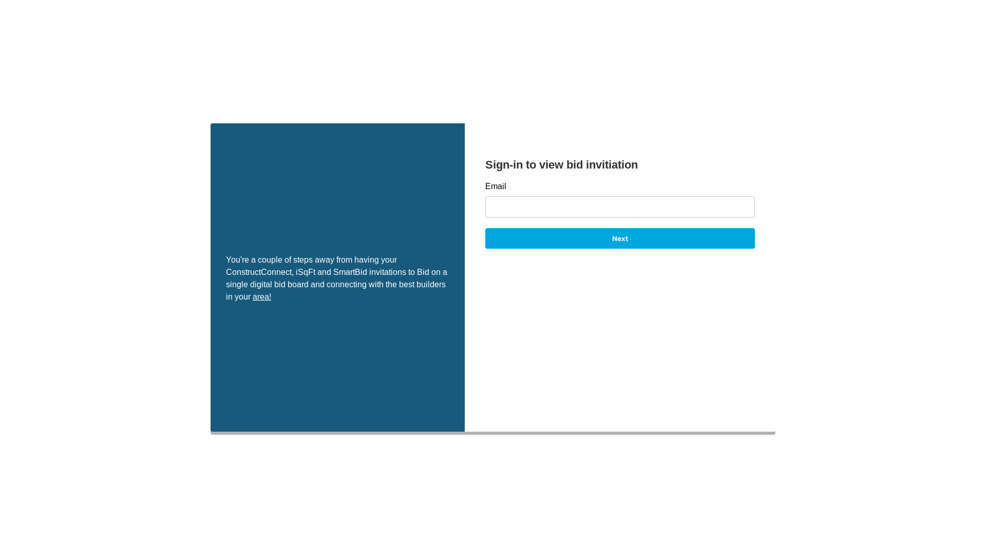 website screenshot of https://ibizn.com/new@constructconnect.com