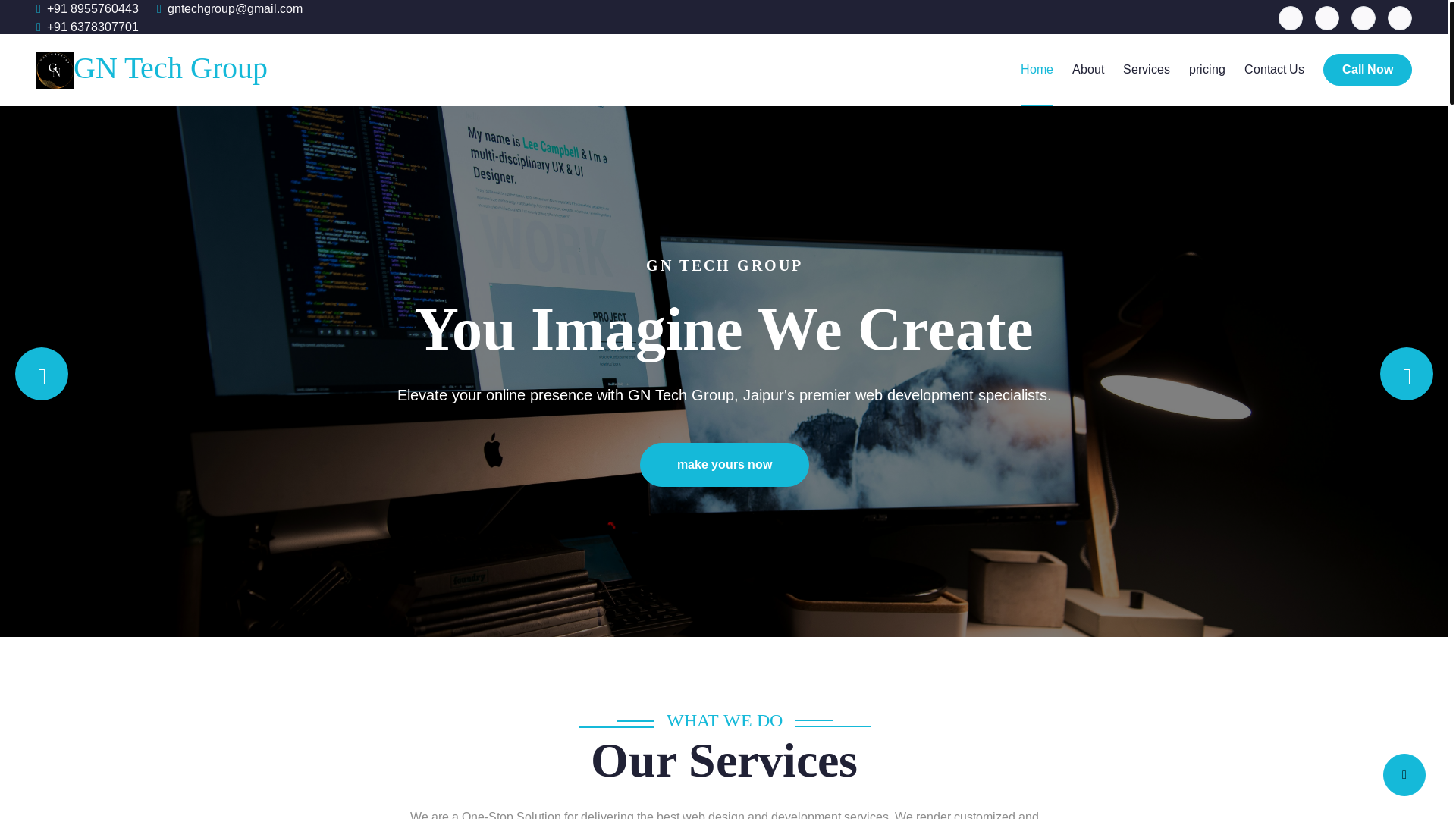 website screenshot of https://gntechgroup.in/
