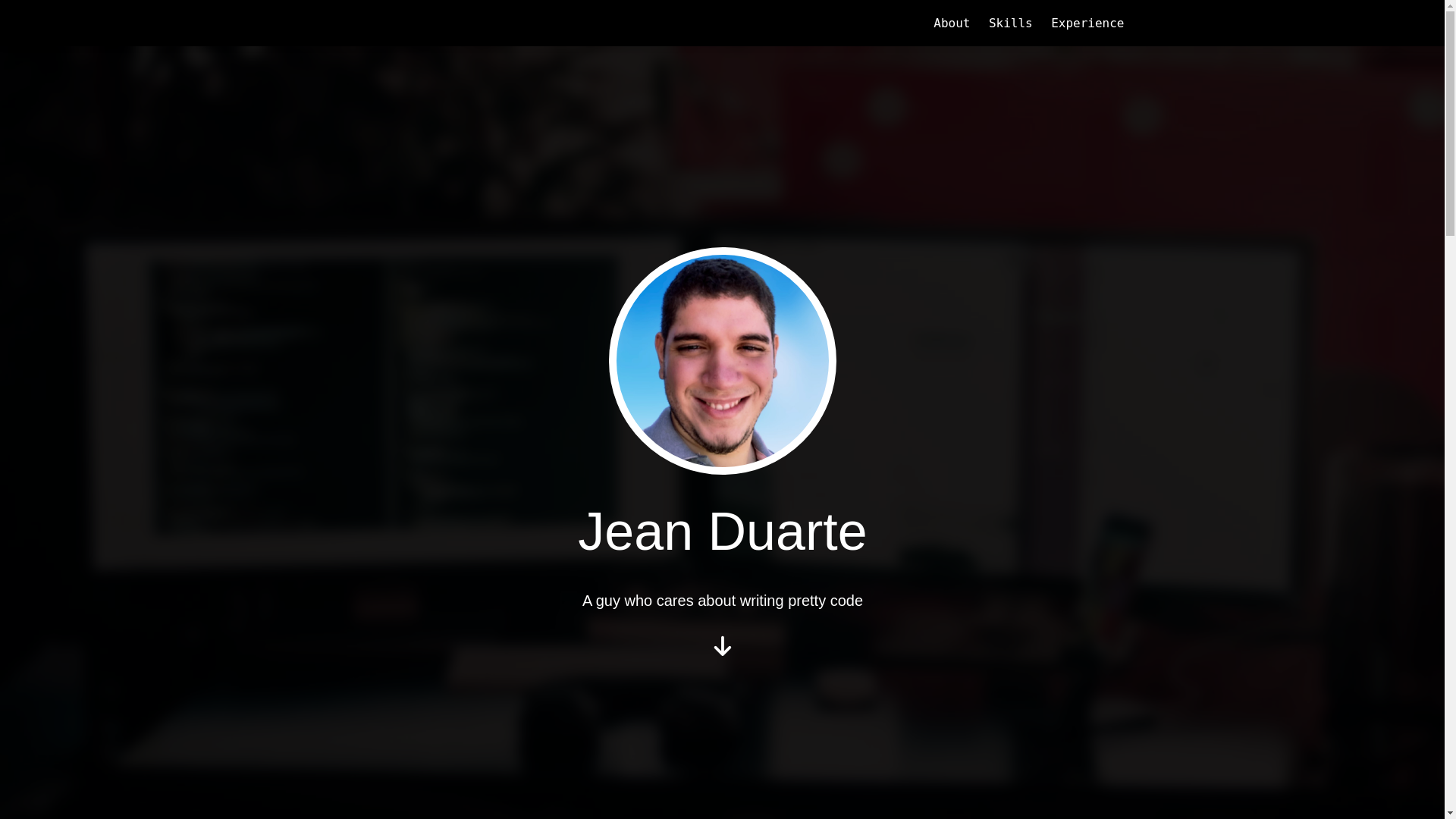 website screenshot of https://jean-developer.pages.dev/