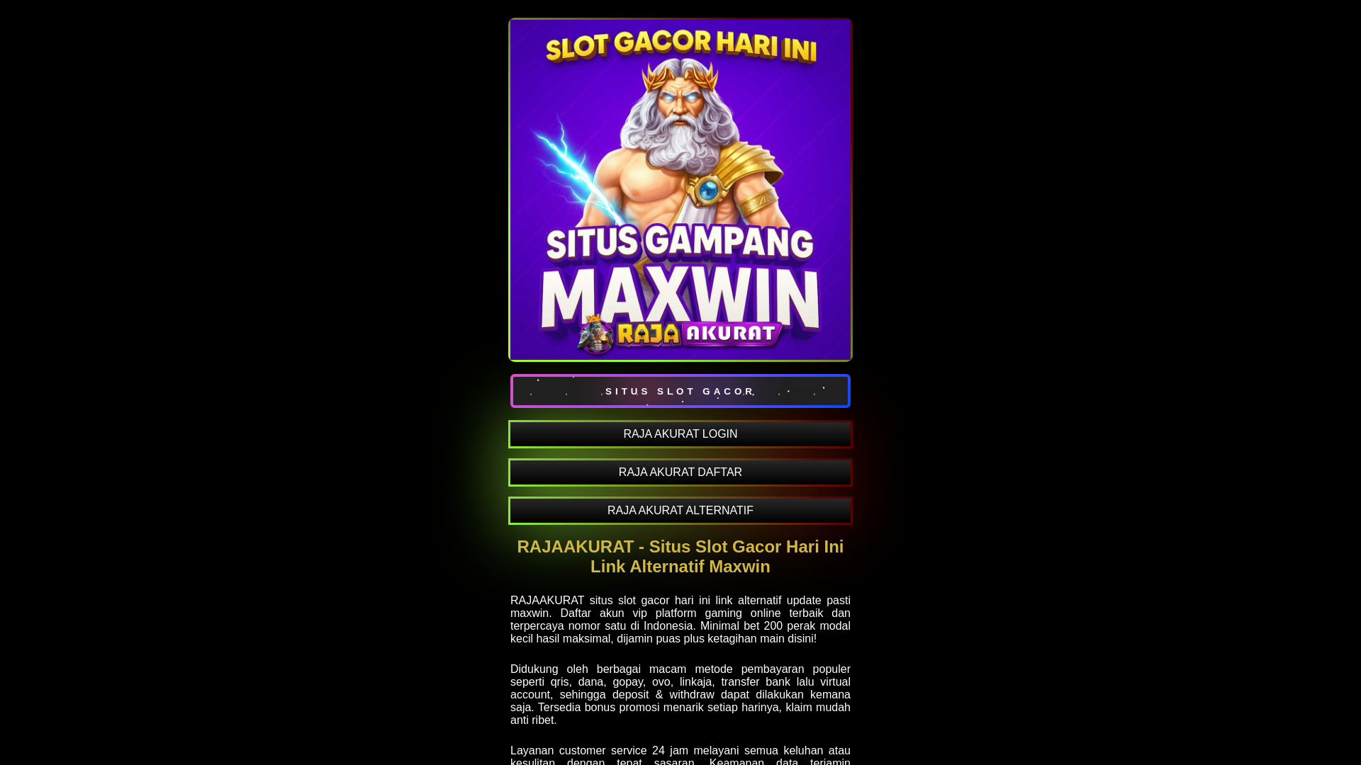 website screenshot of https://rajaakurat-slot.pages.dev/