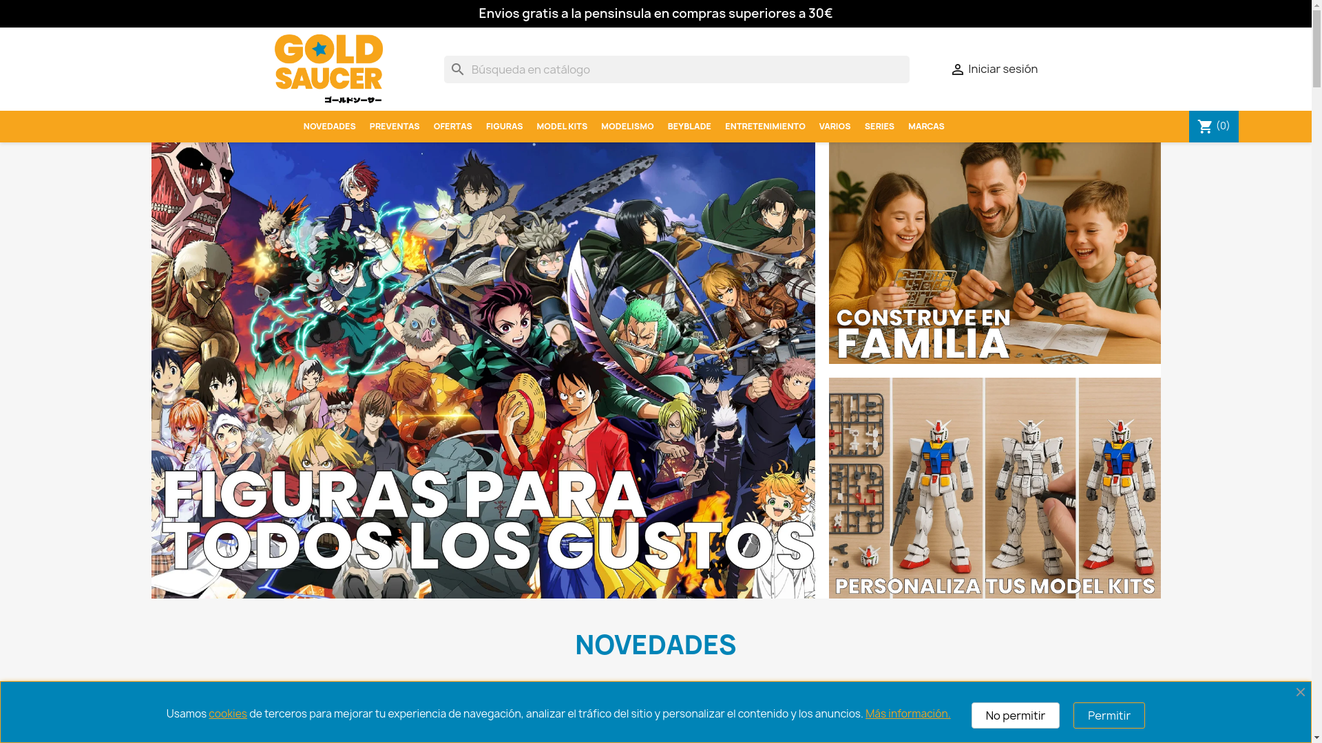 website screenshot of https://goldsaucerstore.es/