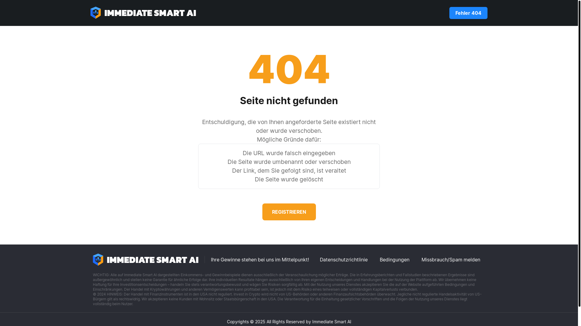 website screenshot of https://immediate-smart-ai.com/
