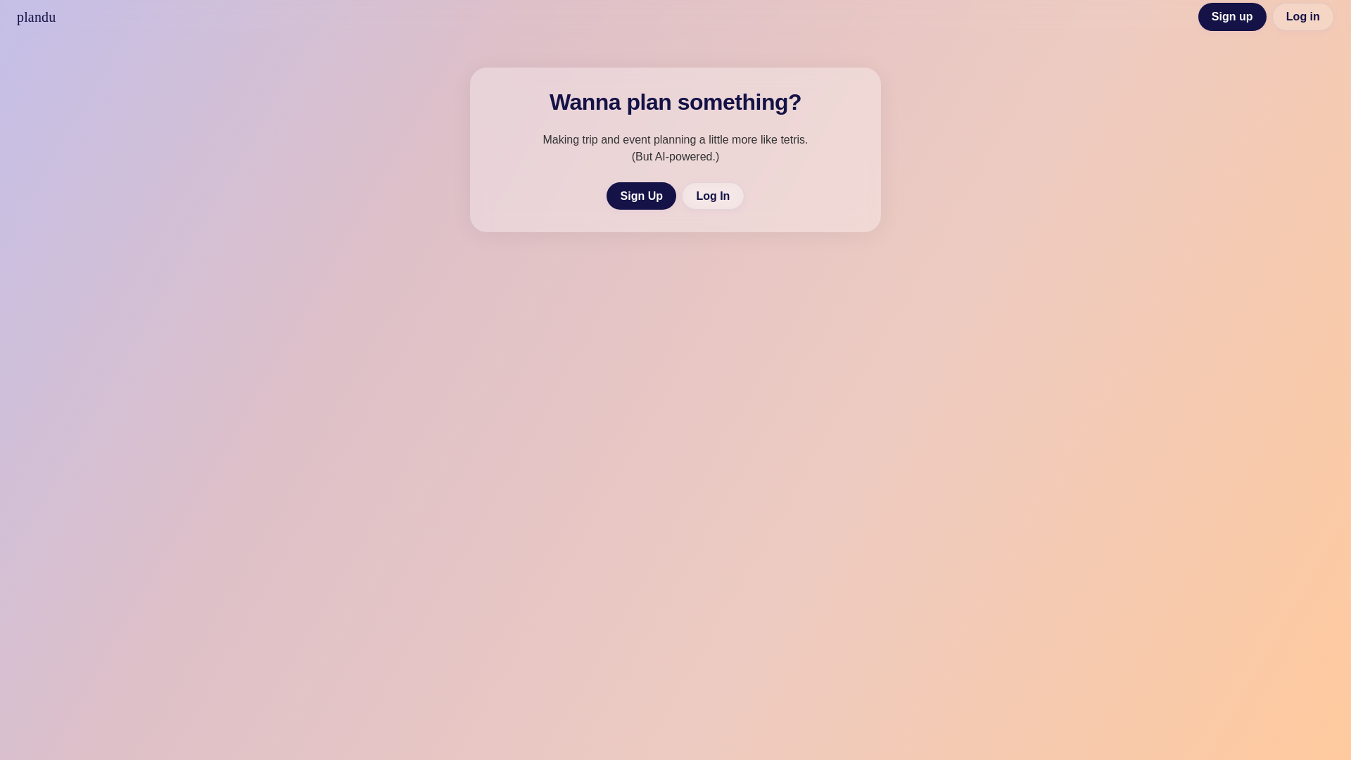 website screenshot of https://plandu.io/