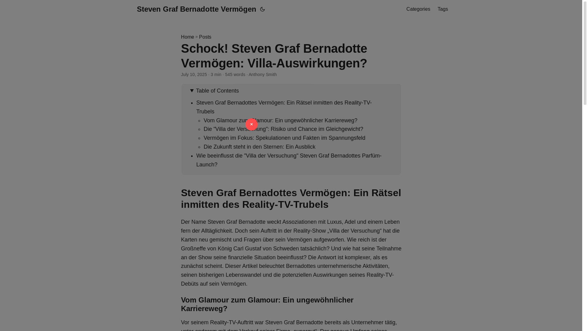 website screenshot of https://steven-graf-bernadotte-vermogen.pages.dev/