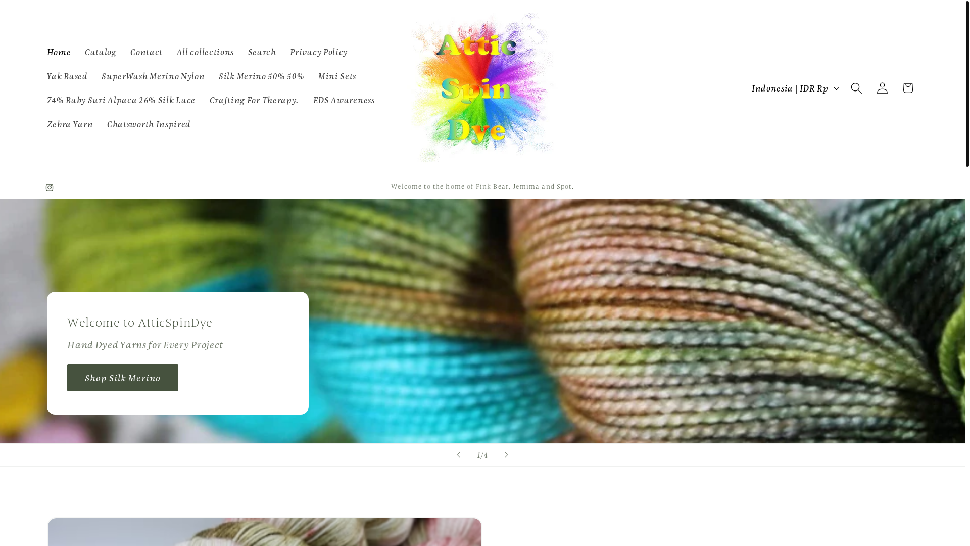 website screenshot of https://atticspindye.com/