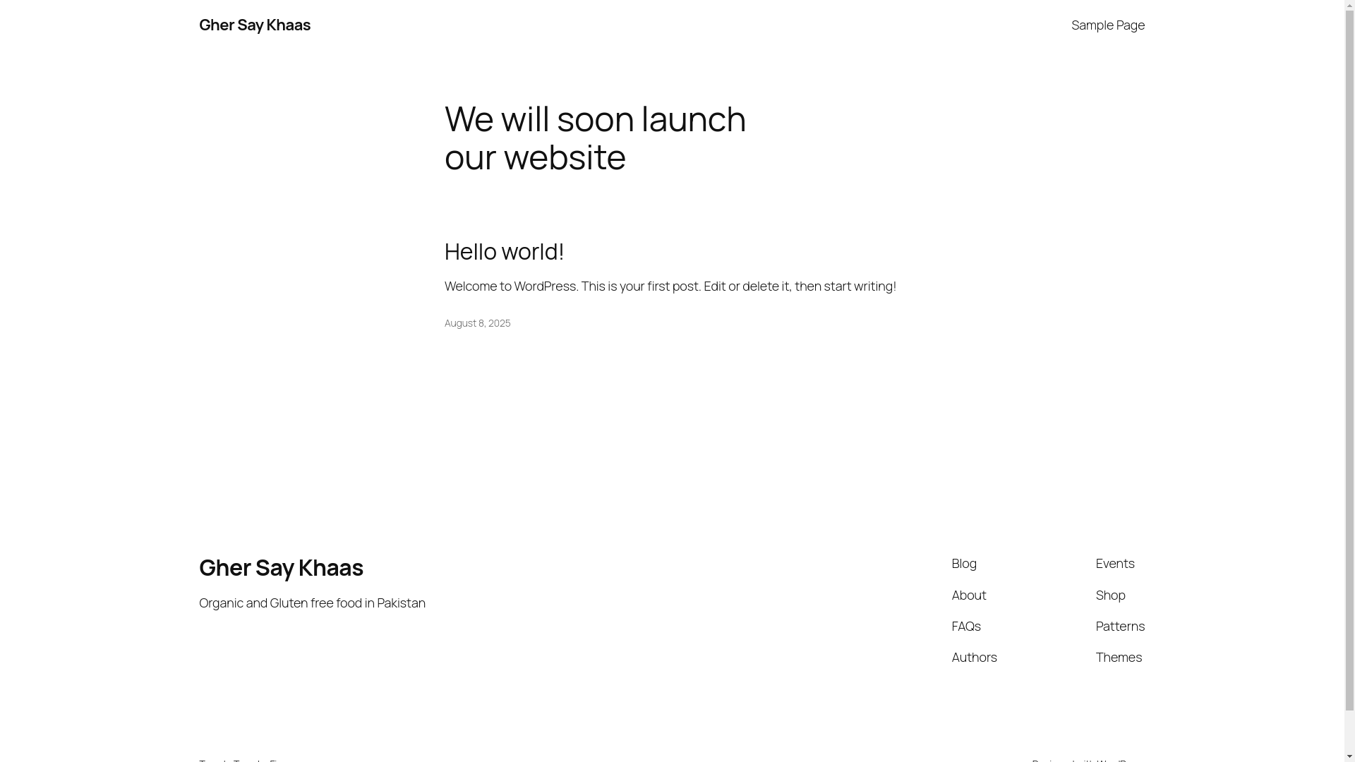 website screenshot of https://ghersekhaas.pk/