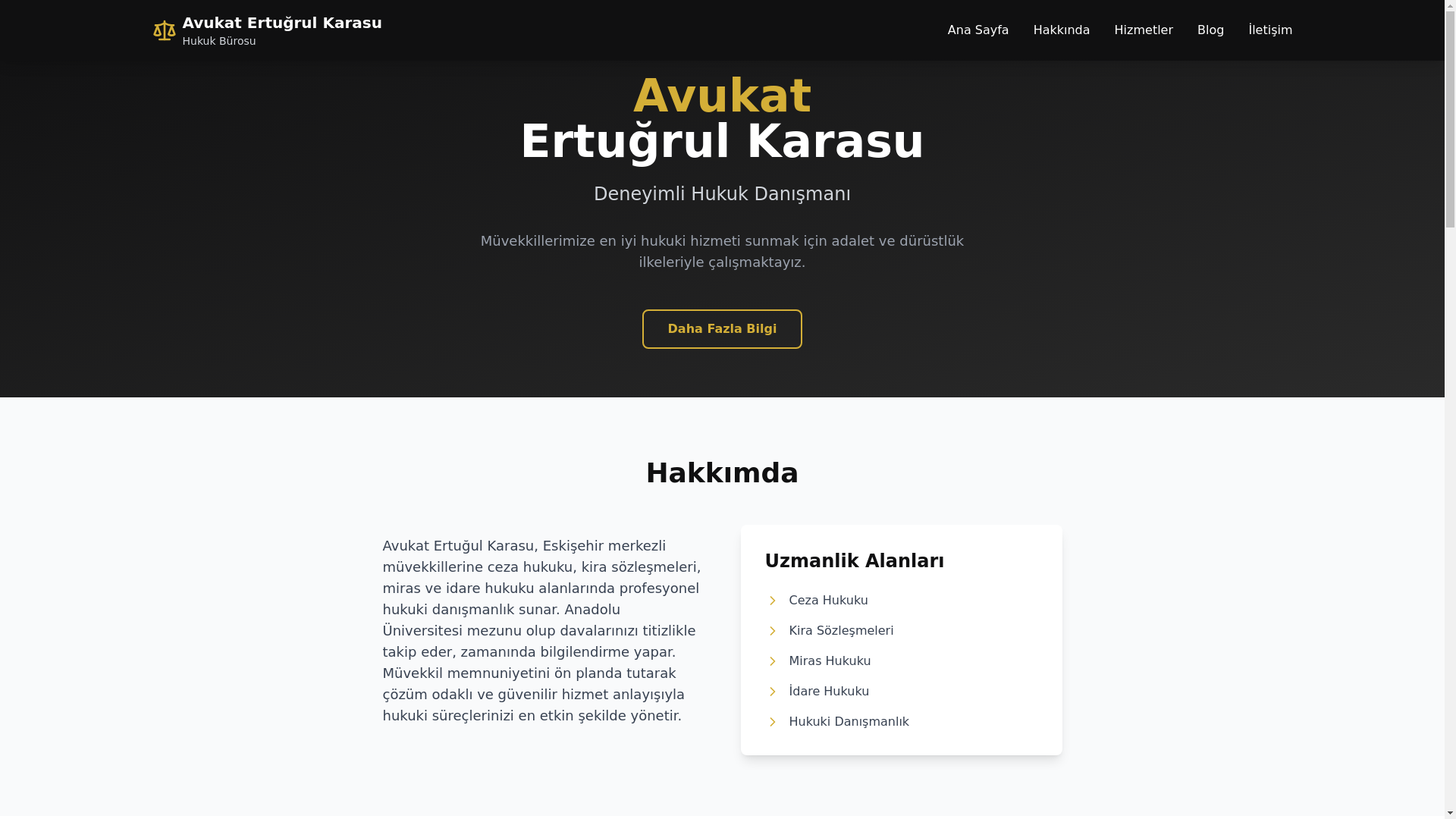 website screenshot of https://ertugrulkarasu.av.tr/
