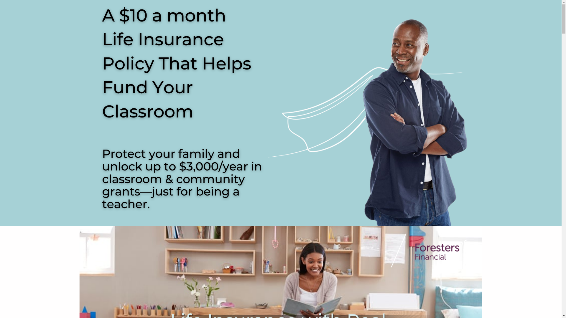 website screenshot of https://fundingforteachers.com/