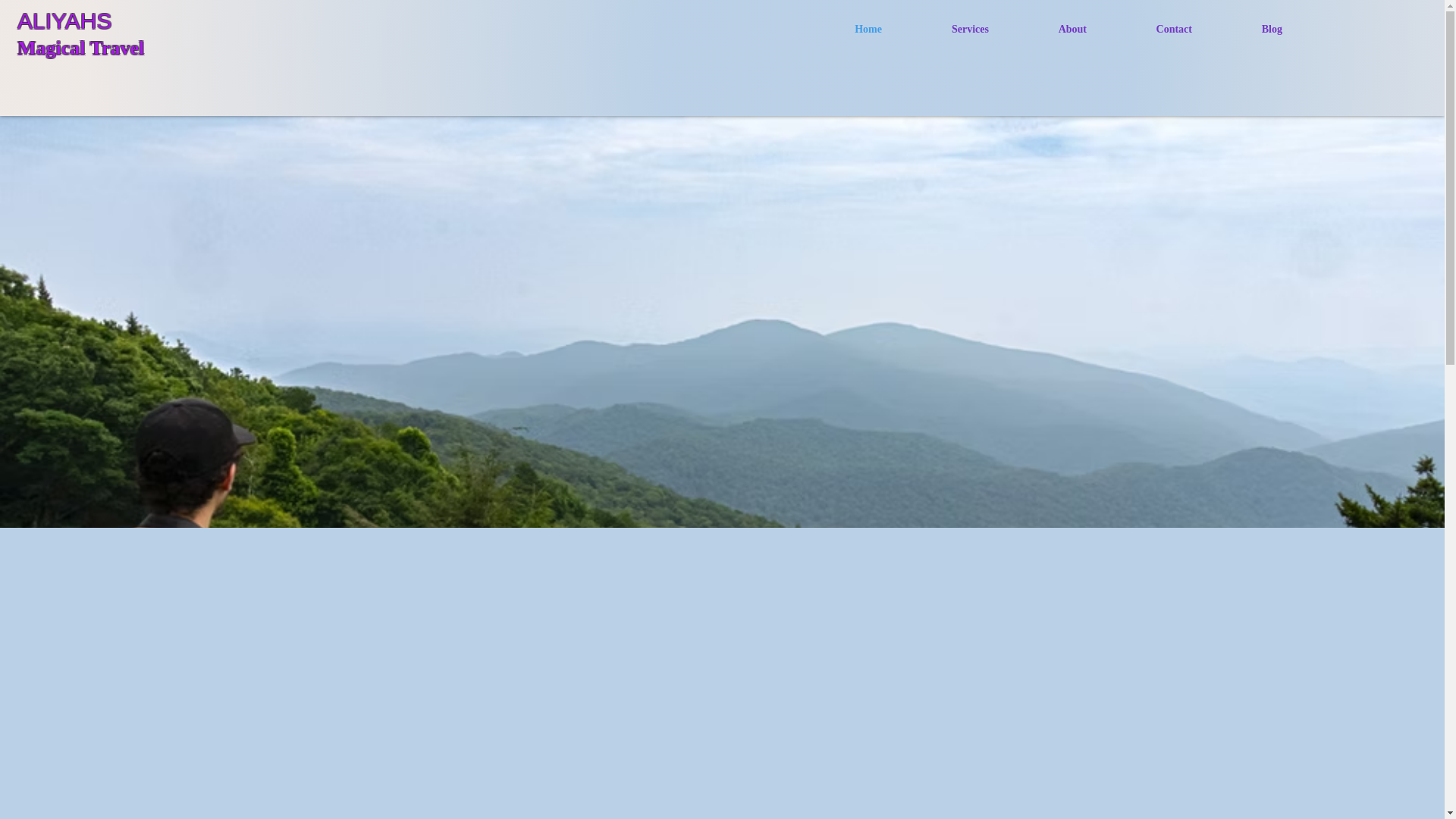 website screenshot of https://aliyahsmagicaltravel.org/