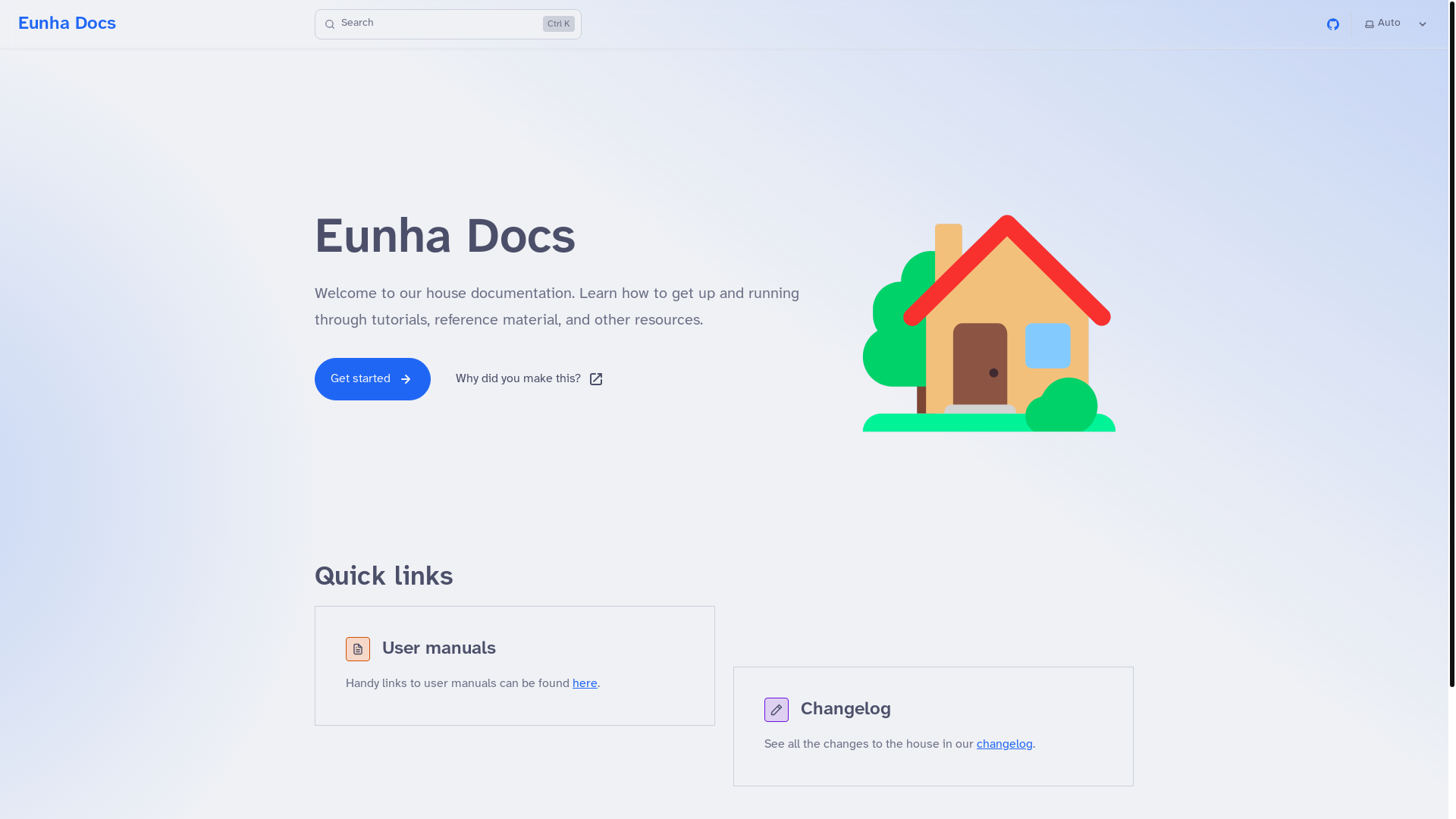 website screenshot of https://eunha.pages.dev/
