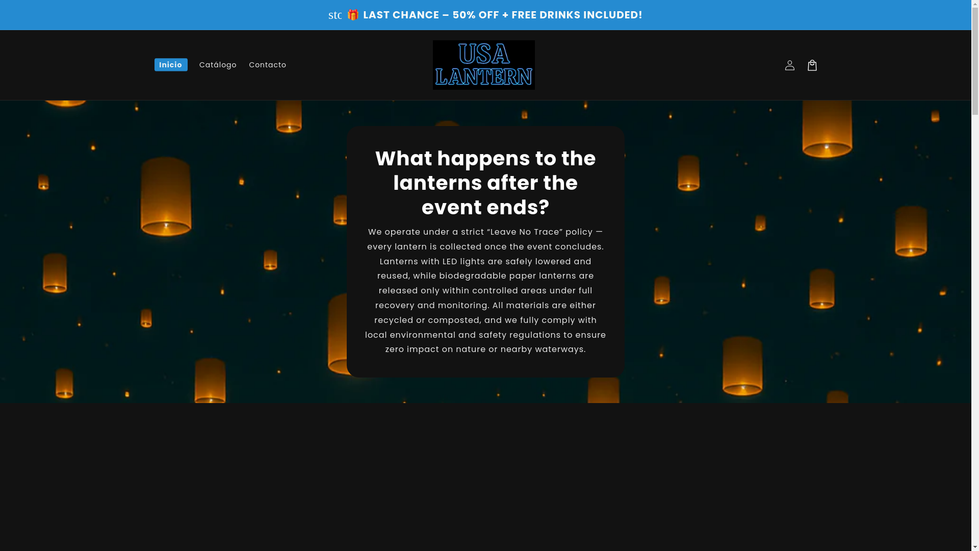 website screenshot of https://usalanterns.com/