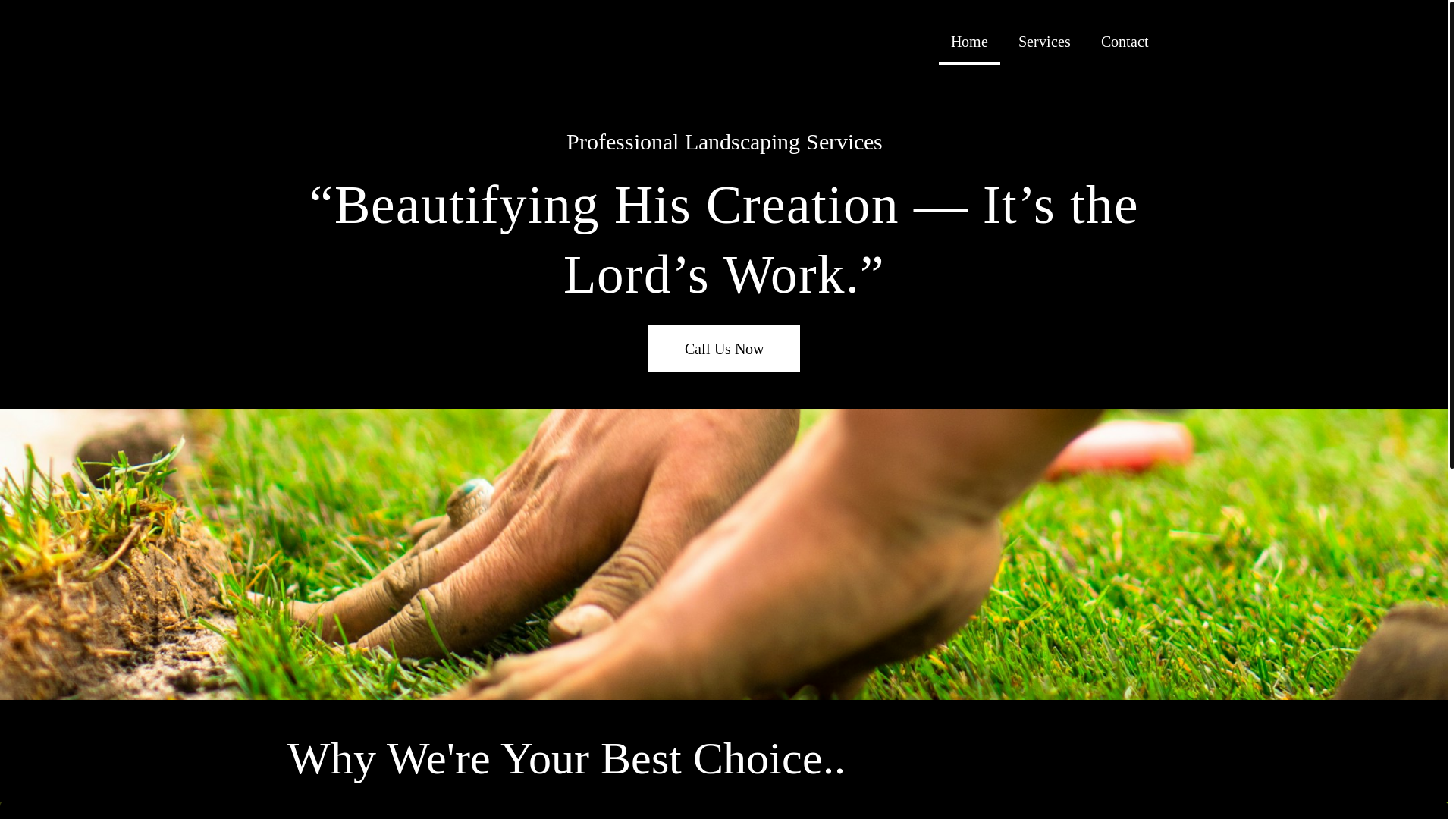website screenshot of https://thelordslandscaper.com/
