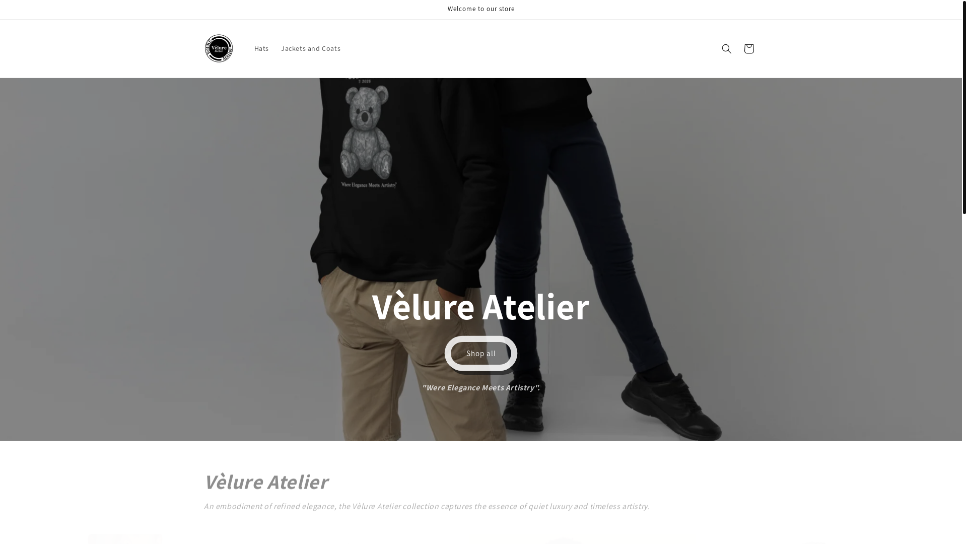 website screenshot of https://velureatelier.com/