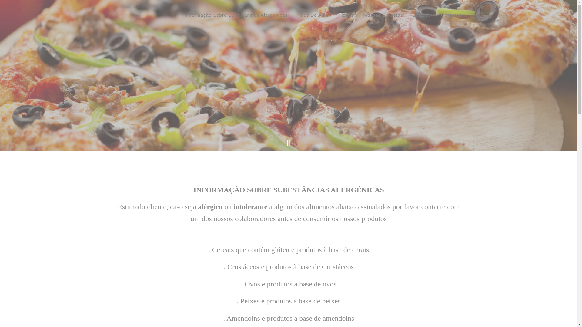 website screenshot of https://pizzariasolemio.com/