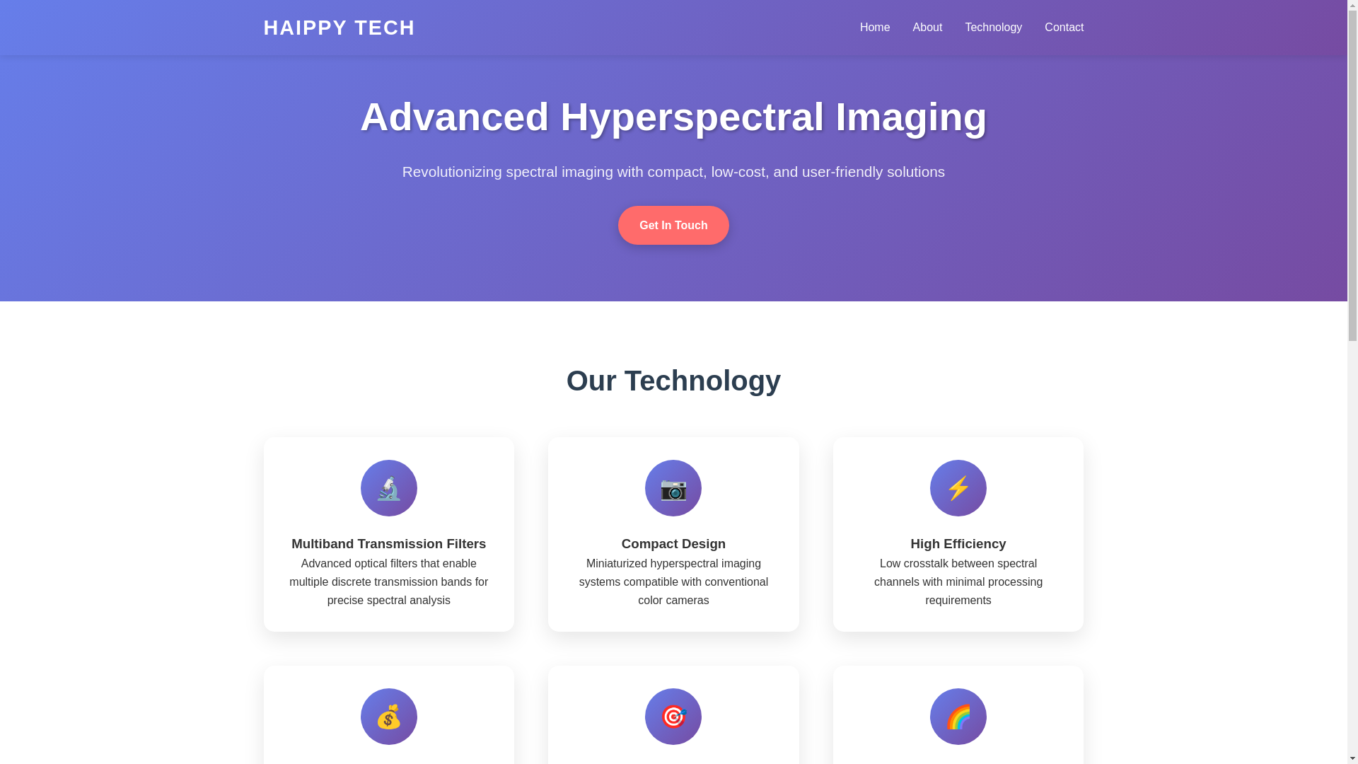 website screenshot of https://haippytech.com/