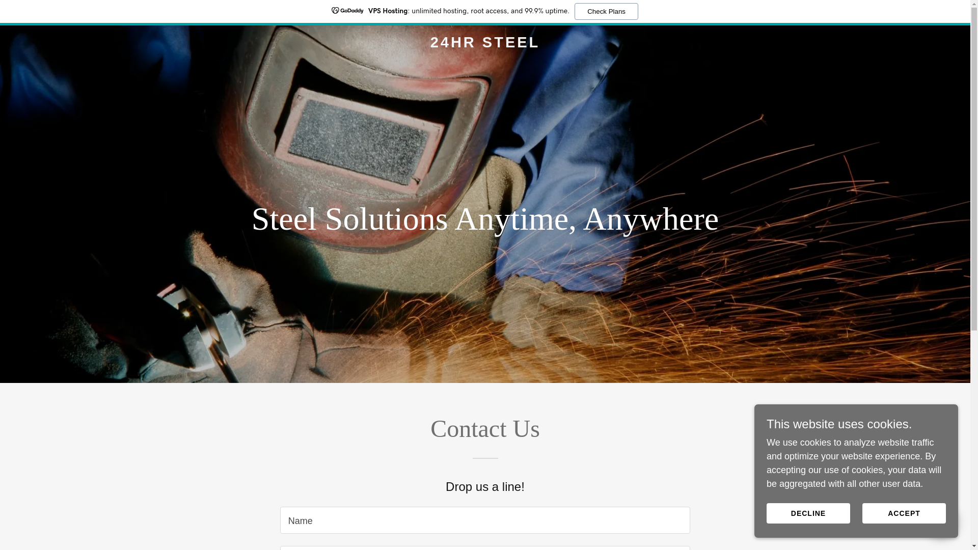 website screenshot of https://24hrsteelamerica.com/