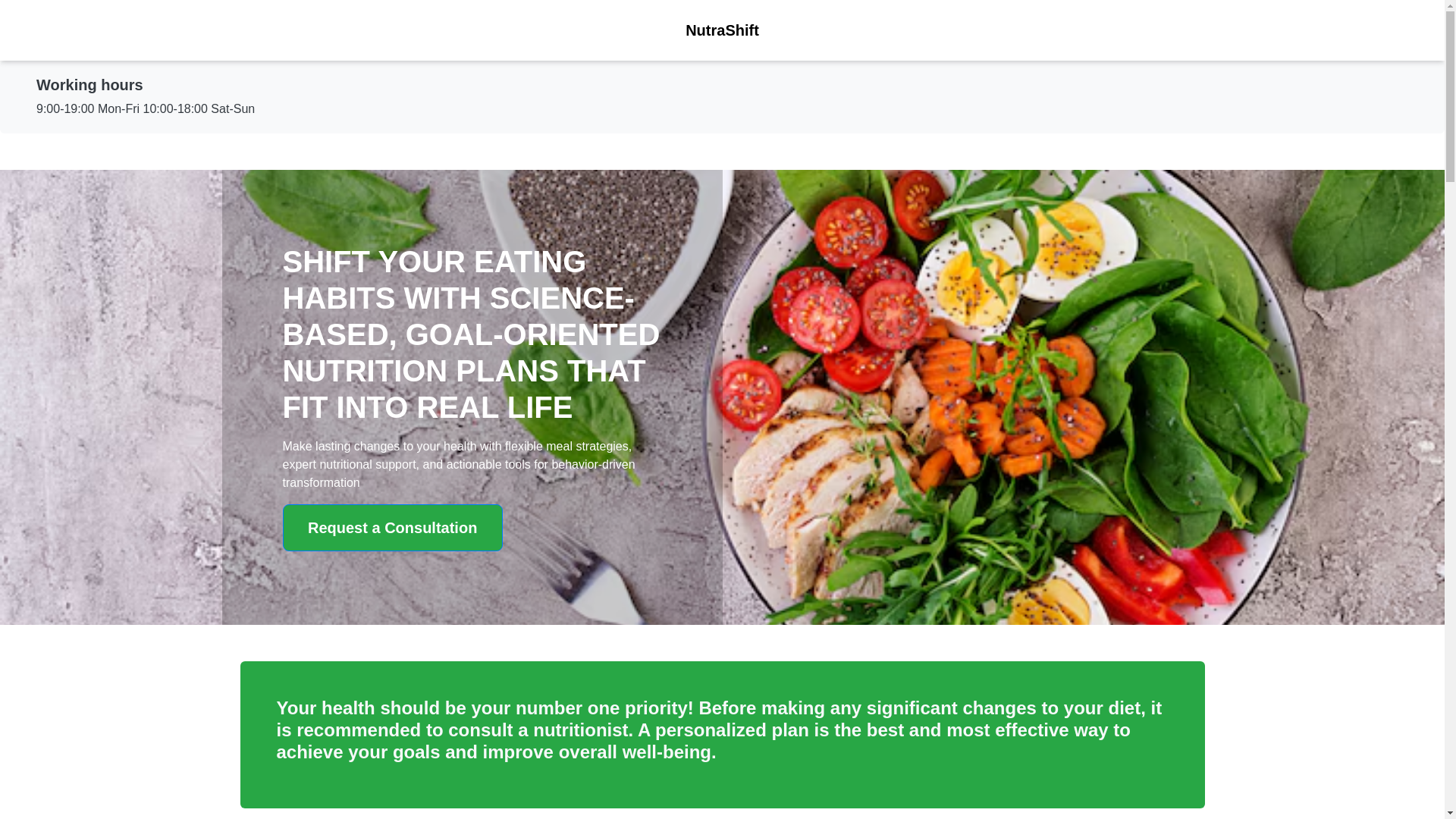 website screenshot of https://nutrashifttimes.info/