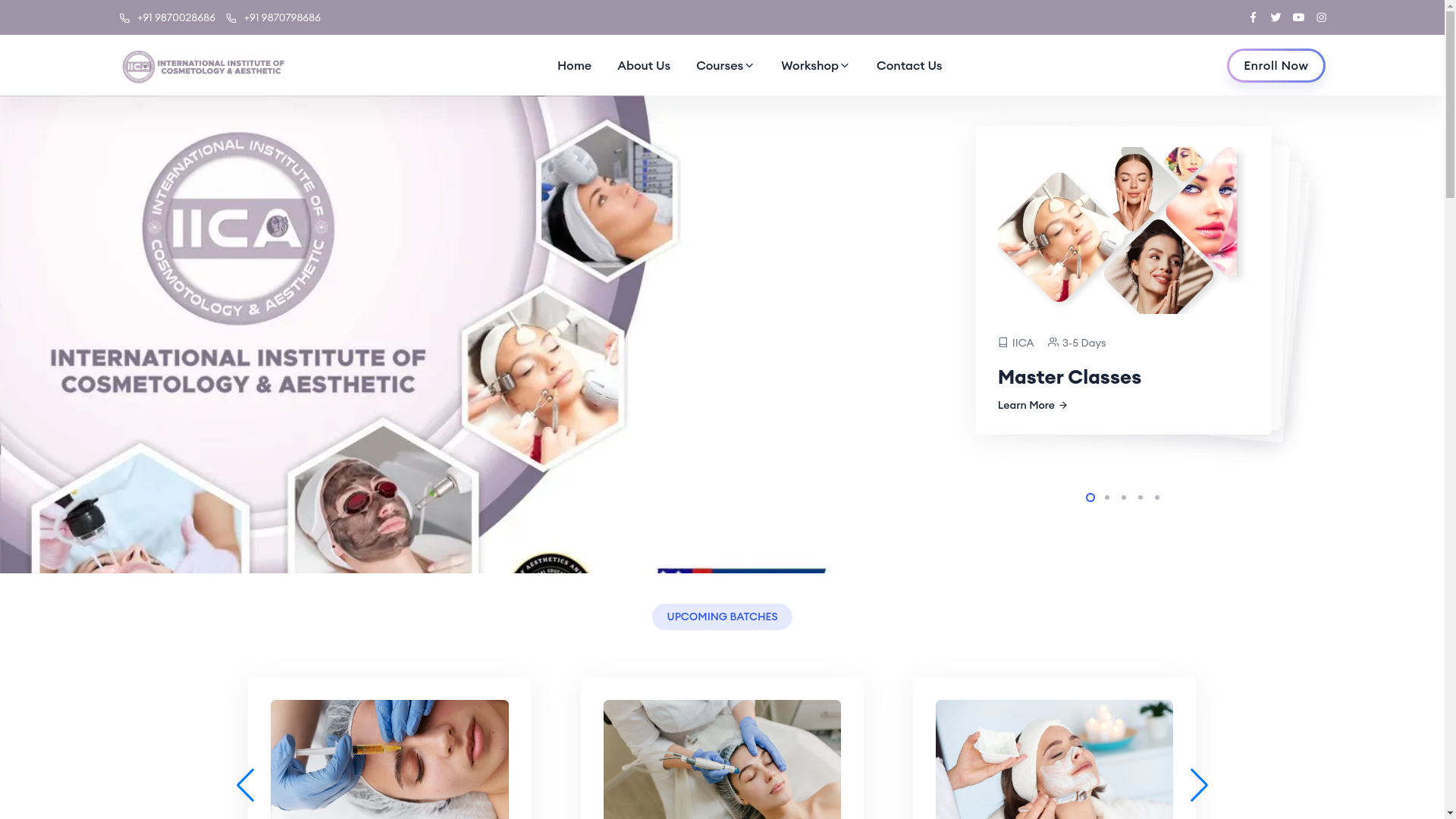 website screenshot of https://iicainstitute.com/
