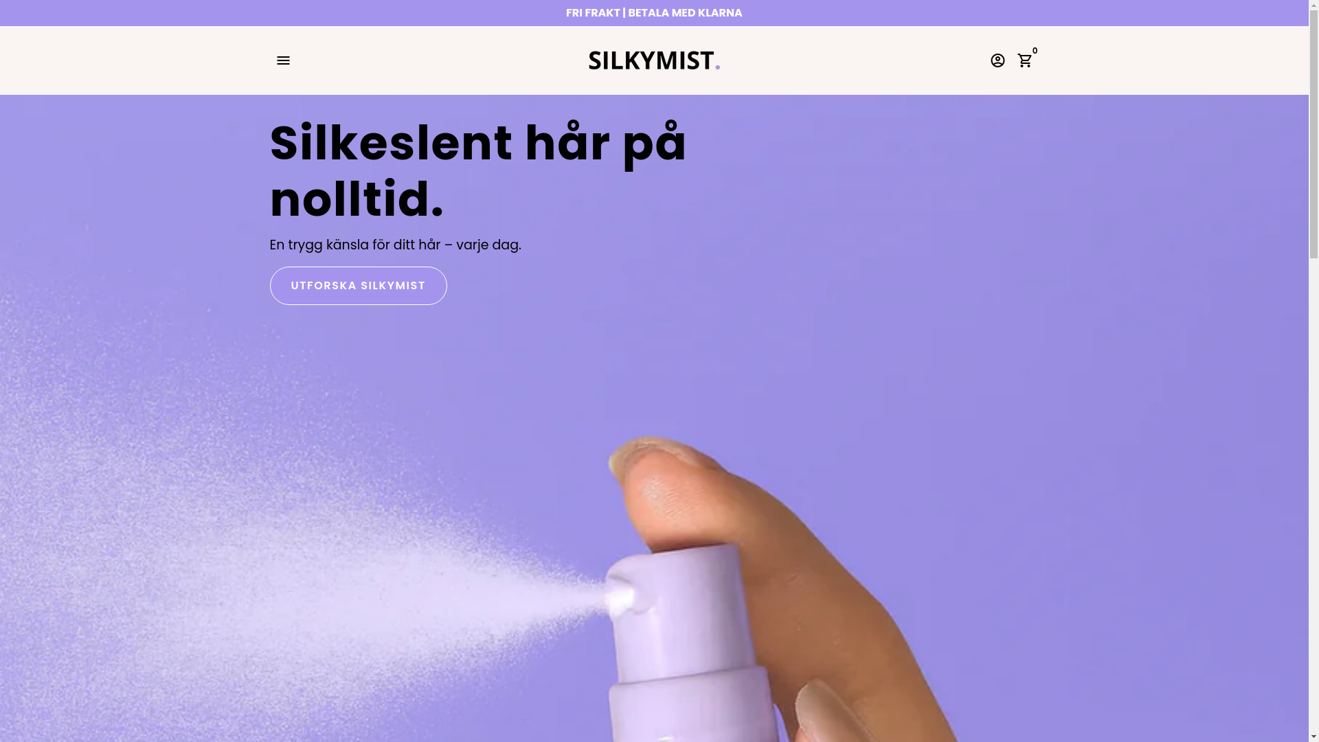 website screenshot of https://silkymist.se/