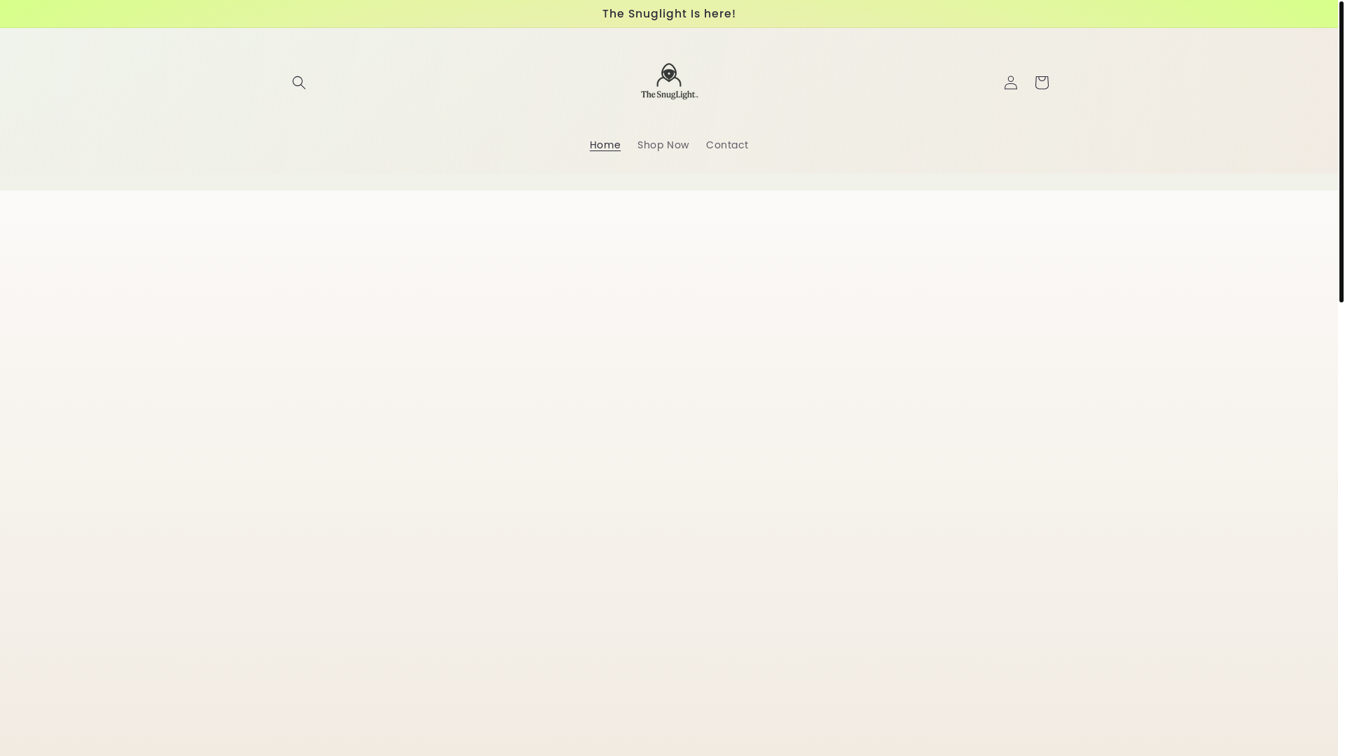 website screenshot of https://thesnuglight.com/