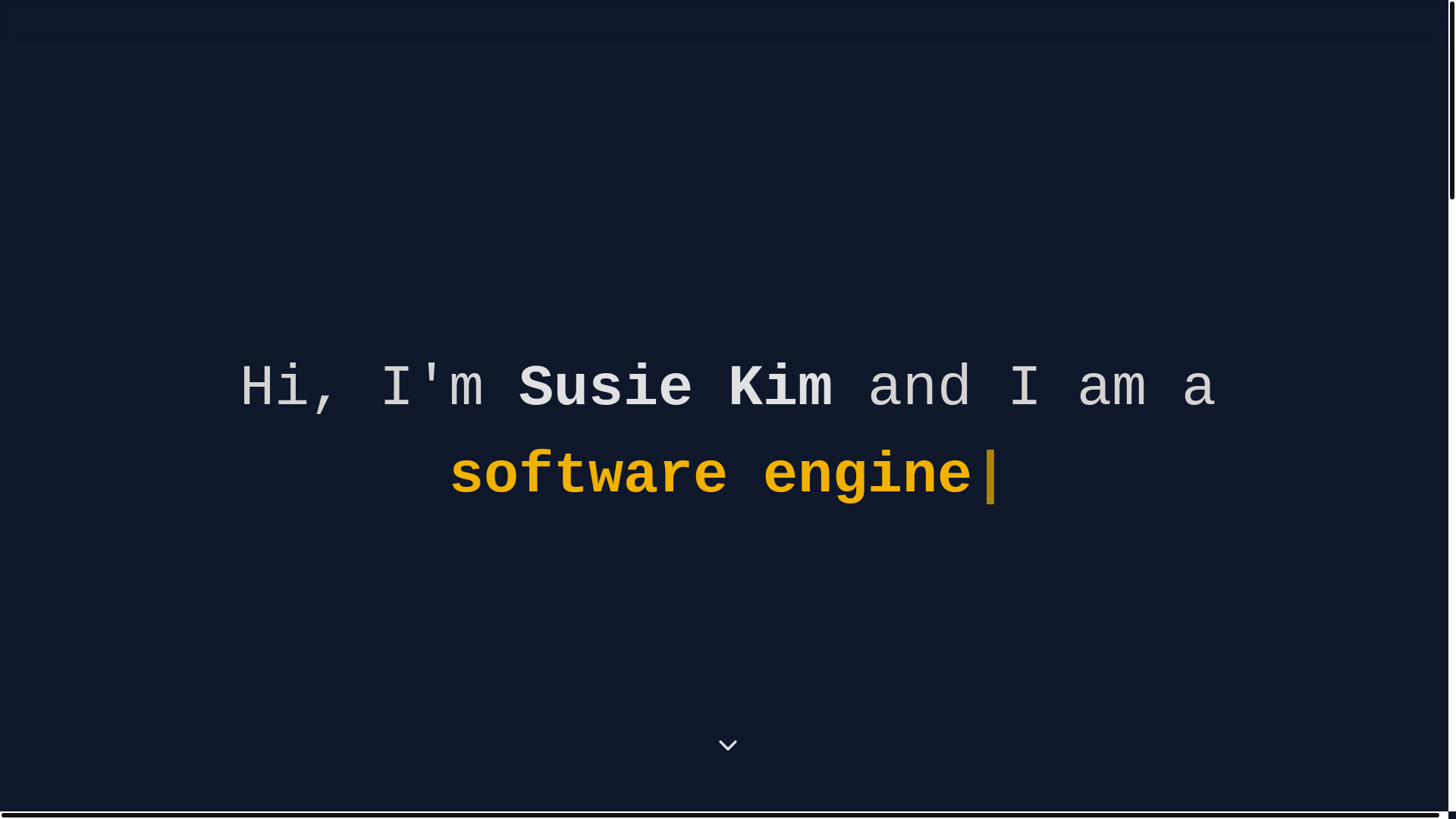 website screenshot of https://susiekim.dev/
