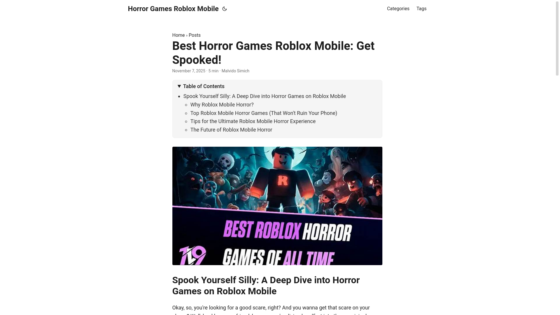website screenshot of https://horror-games-roblox-mobile.pages.dev/
