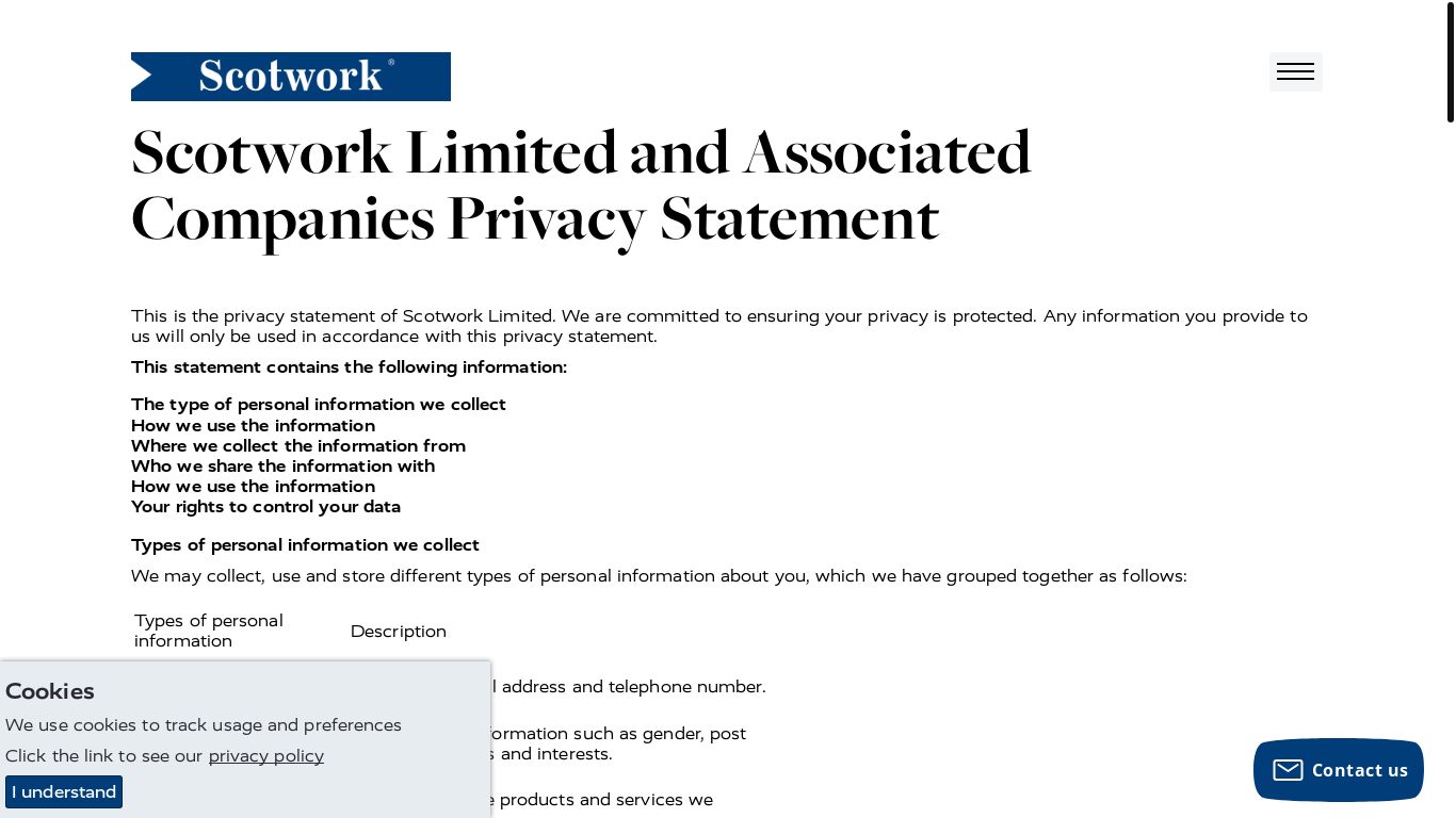 website screenshot of https://www.scotwork.com/privacy-policy/?_obid=f1c104b3-c6e0-4ee2-8a0b-73b8a02f41e2