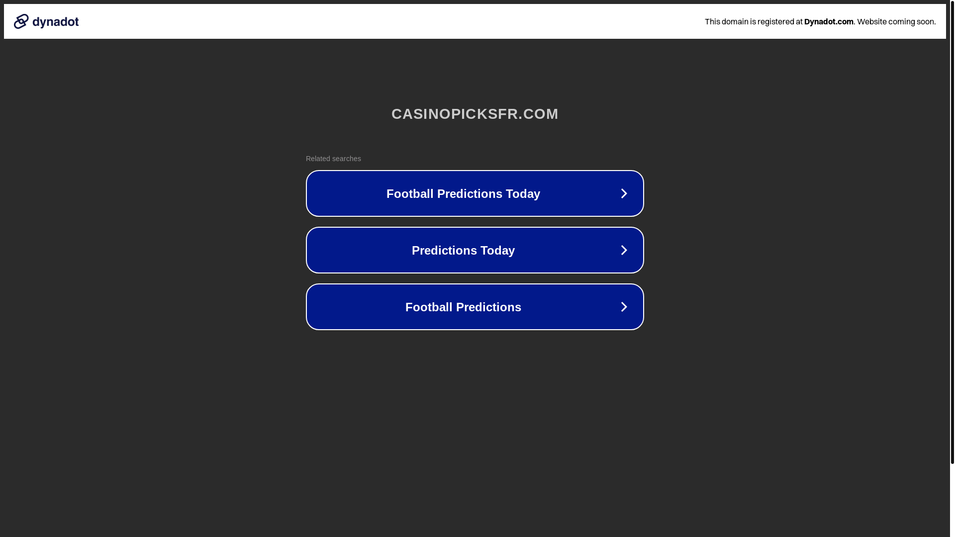 website screenshot of https://casinopicksfr.com/