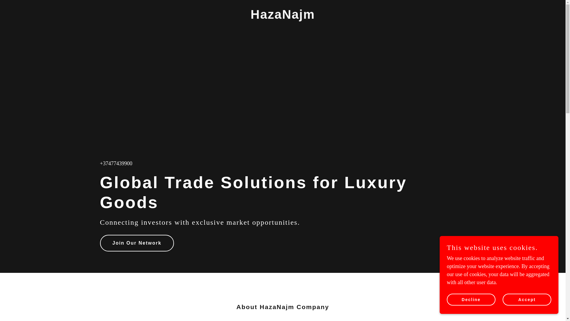 website screenshot of https://hazanajm.com/