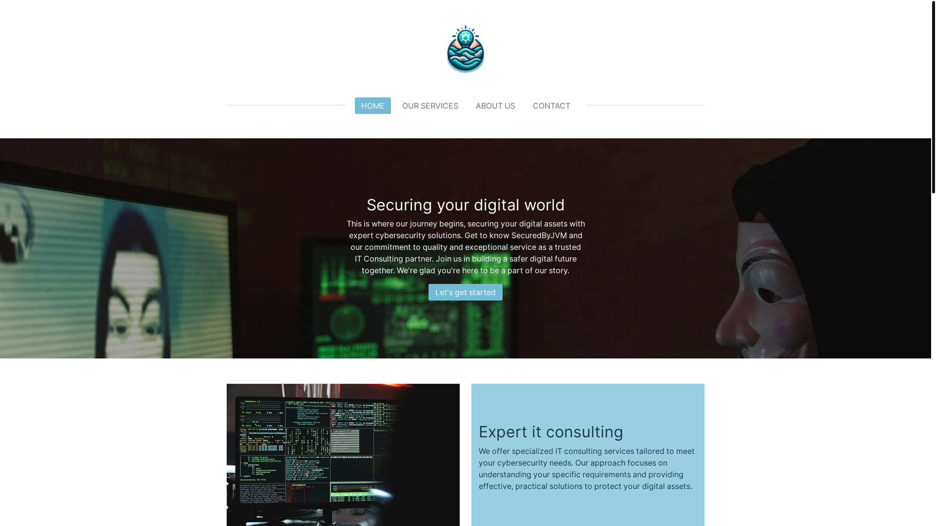 website screenshot of https://securedbyjvm.com/