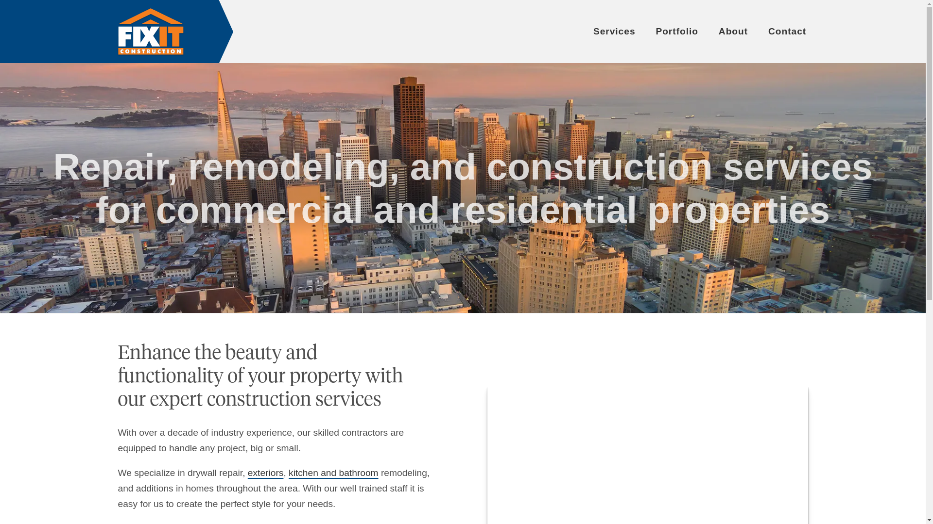website screenshot of https://fixitconstructioninc-com.pages.dev/