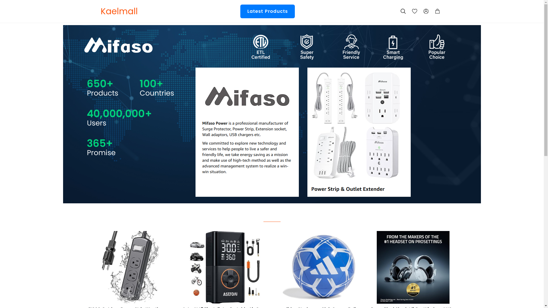 website screenshot of https://kaelmall.xyz/