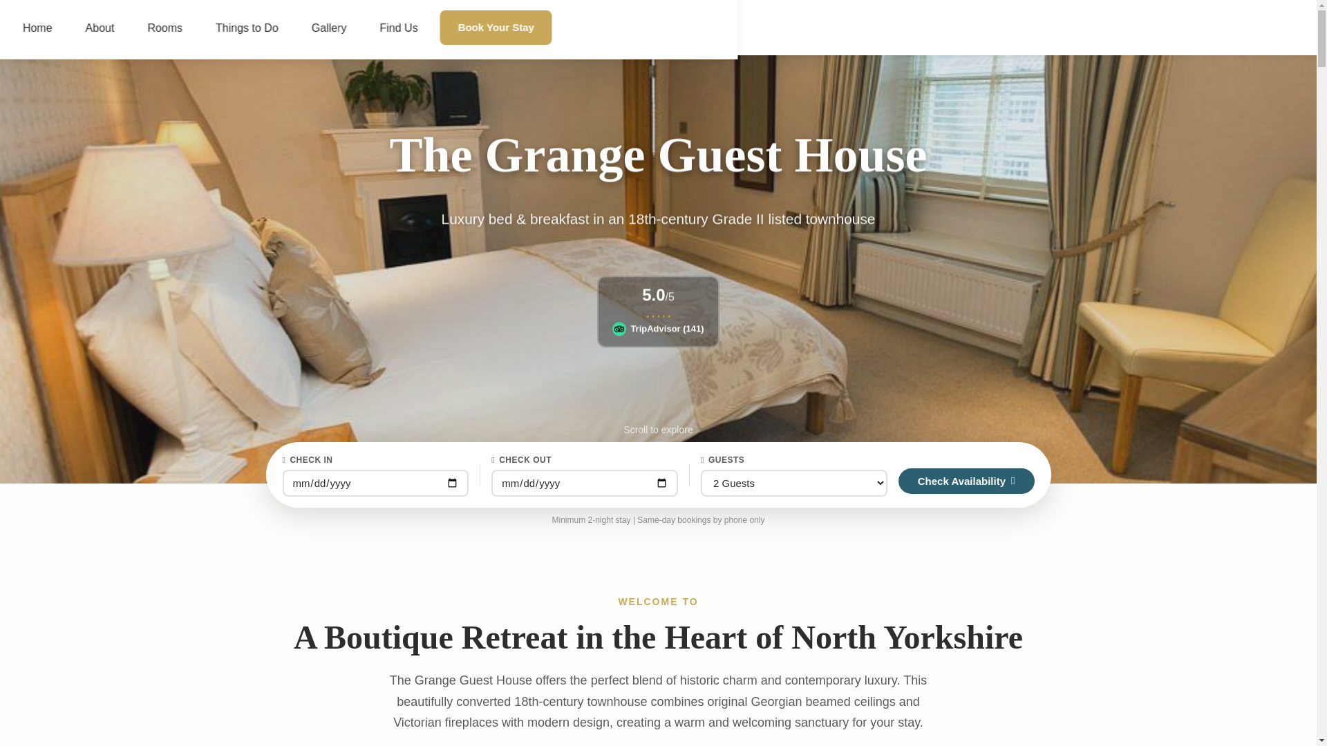 website screenshot of https://thegrangeguesthouse.pages.dev/