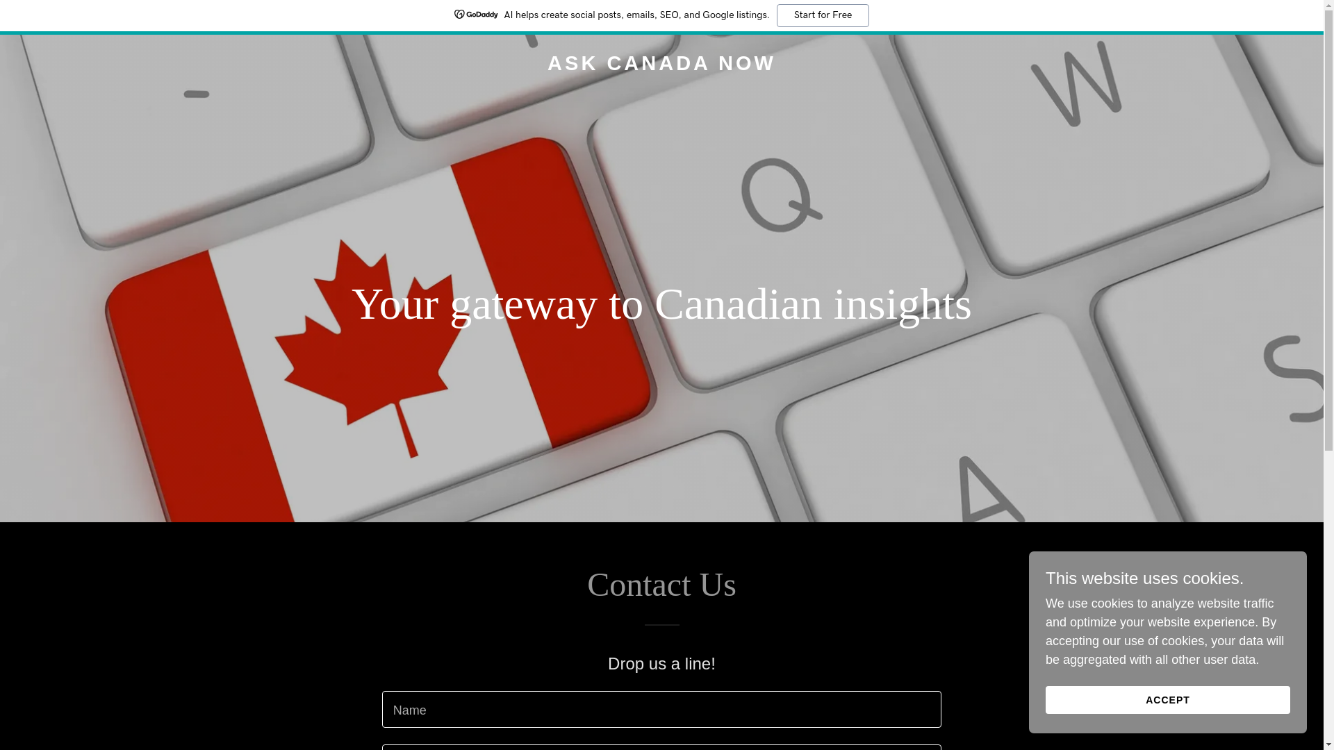 website screenshot of https://askcanadanow.com/