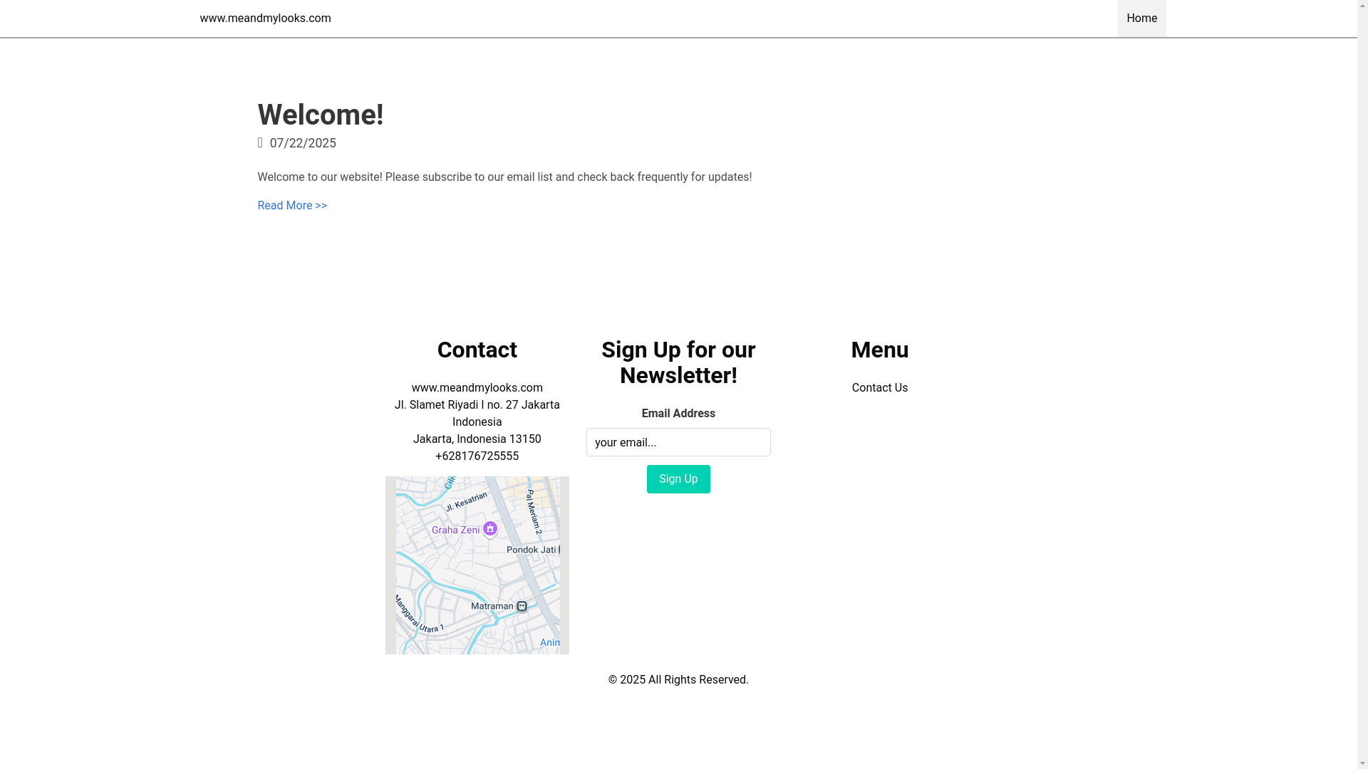 website screenshot of https://me-and-my-looks.com/