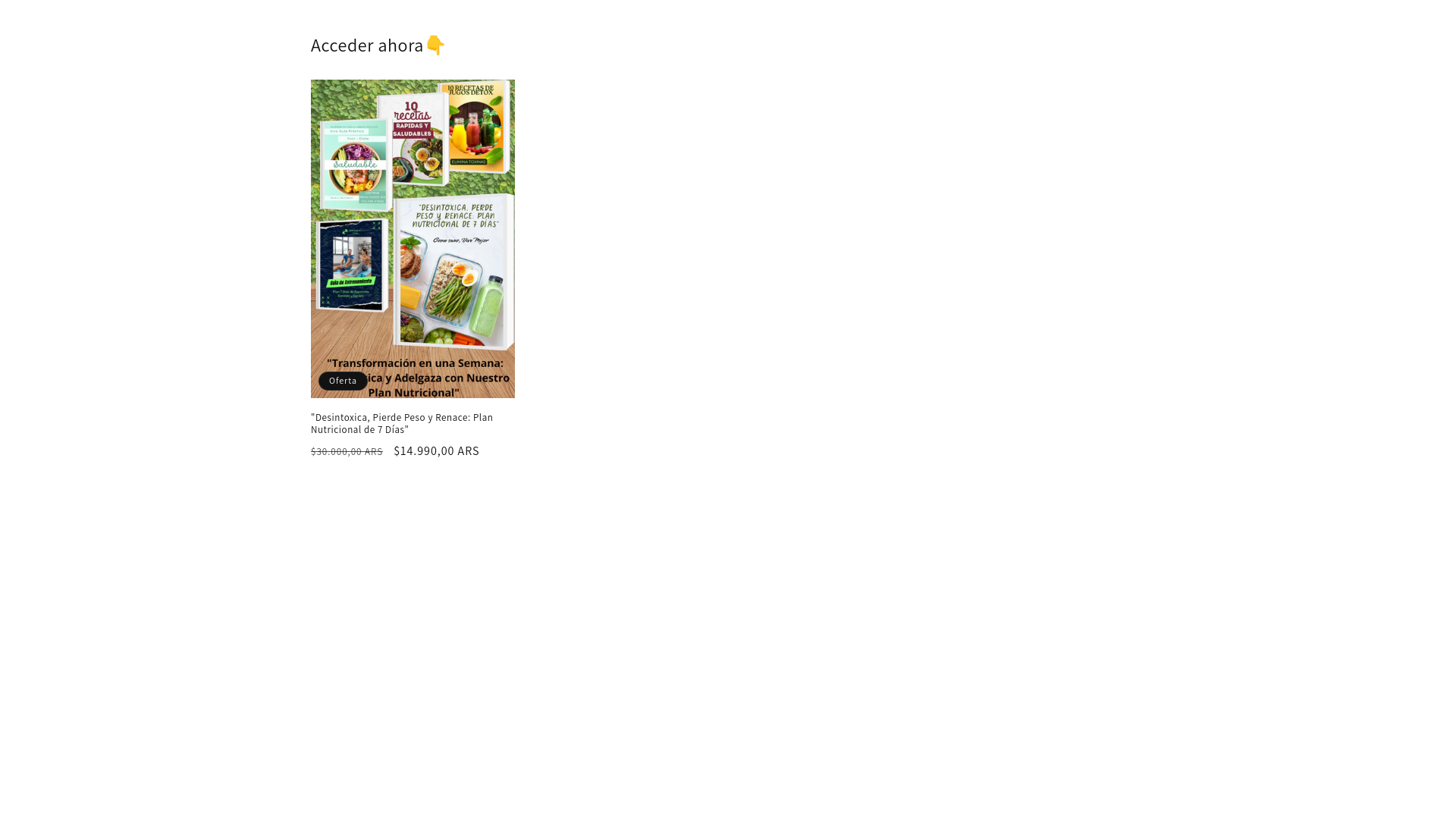 website screenshot of https://dietasaludables.store/
