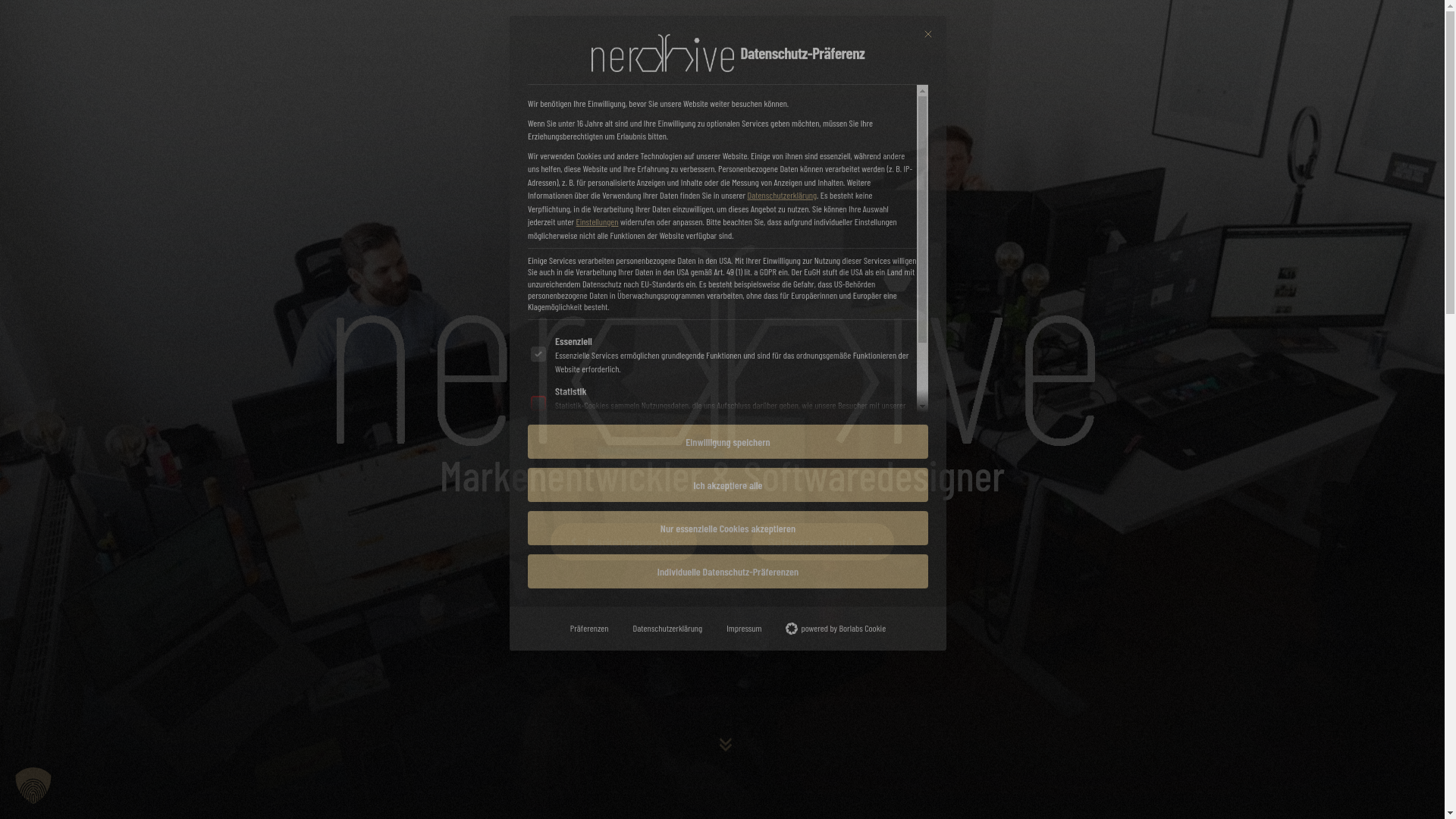 website screenshot of https://nerdhive.eu/